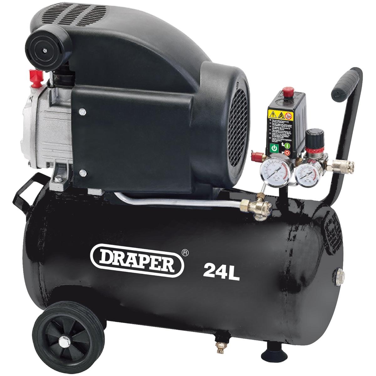 Draper 24L Direct Drive Air Compressor, 1.5kW/2hp - Image 1