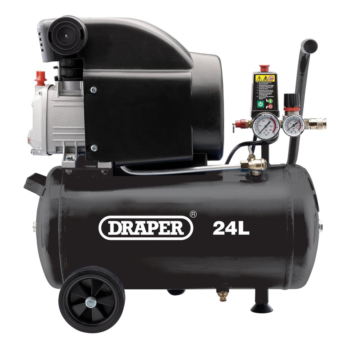 Draper 24L Direct Drive Air Compressor, 1.5kW/2hp - Image 2