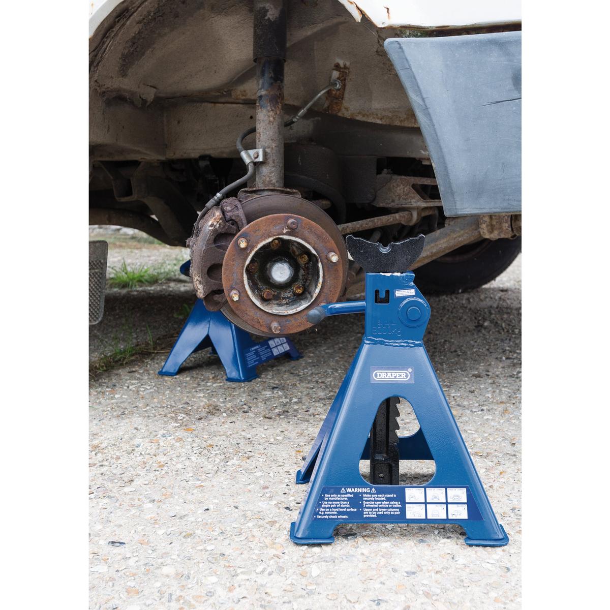 Draper Ratcheting Axle Stands, 6 Tonne (Pair) - Image 3