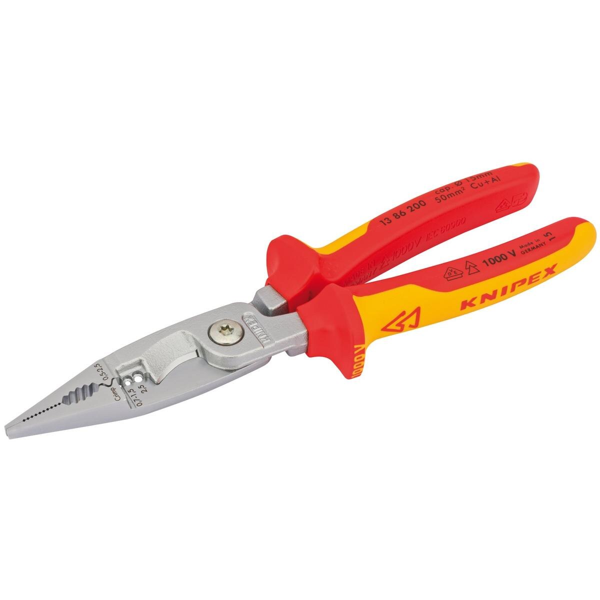 KNIPEX 13 86 200 SB VDE Electricians Universal Installation Pliers, 200mm - Image 2