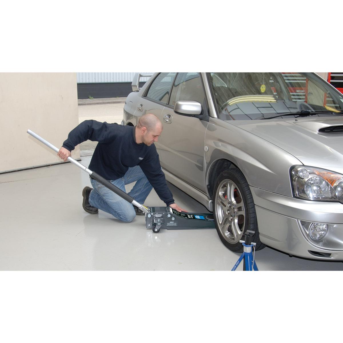 Draper Expert Professional Low Profile Garage Trolley Jack, 2 Tonne - Image 3