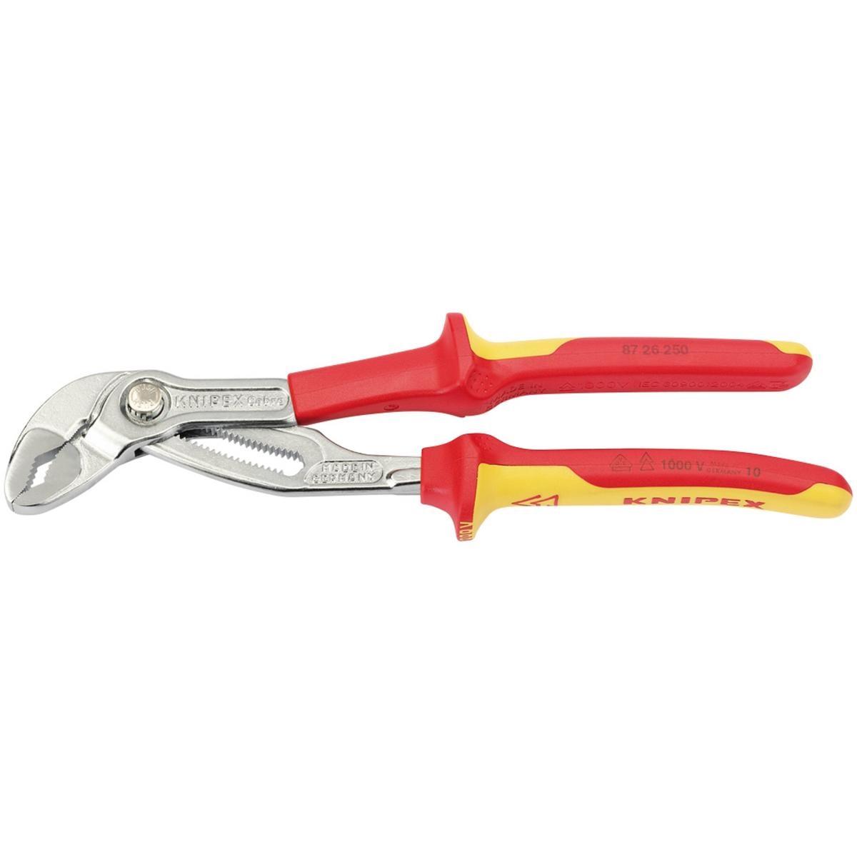 KNIPEX Cobra 87 26 250 VDE Chrome Waterpump Pliers, 250mm - Image 1