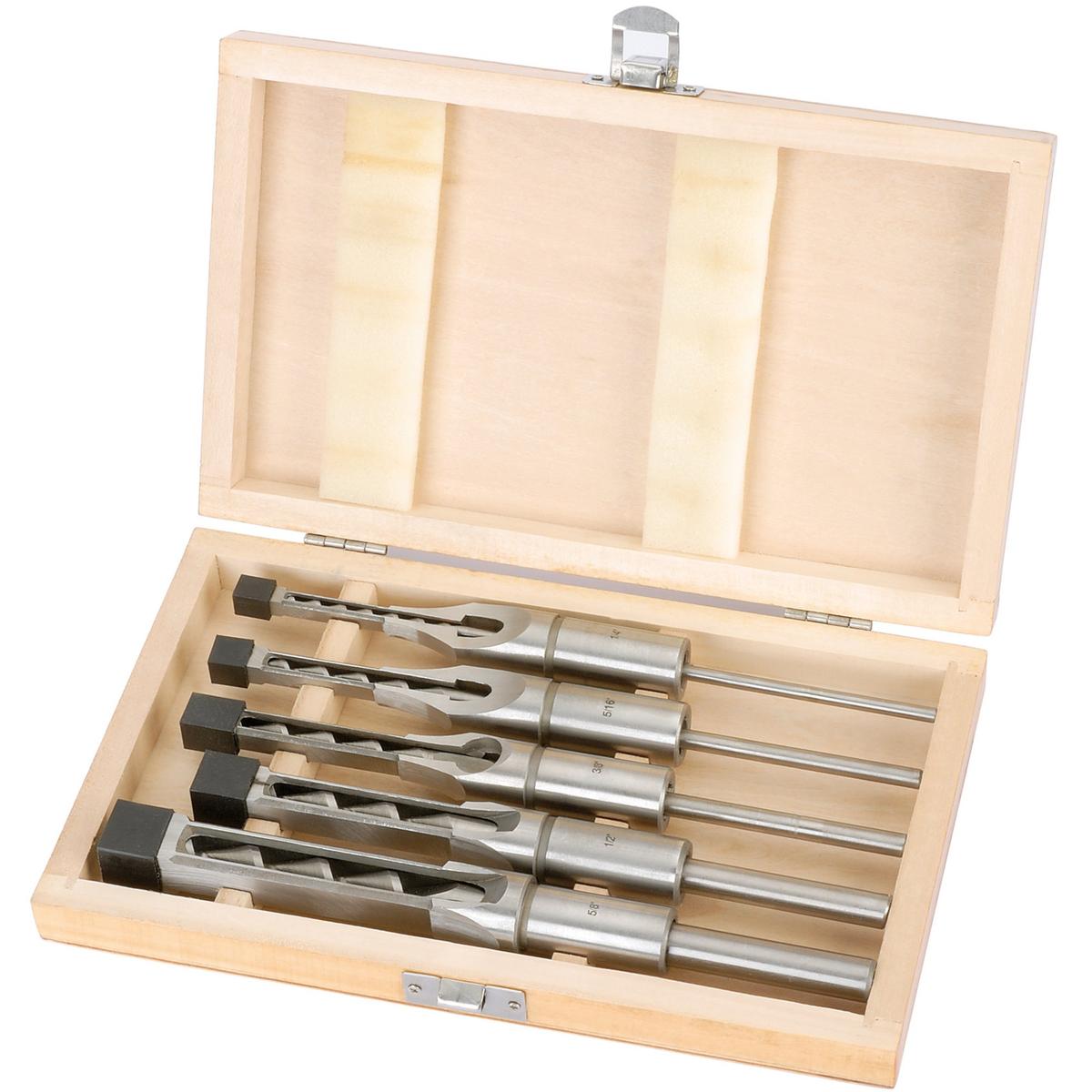 Draper Hollow Square Mortice Chisel and Bit Set (5 Piece) - Image 1