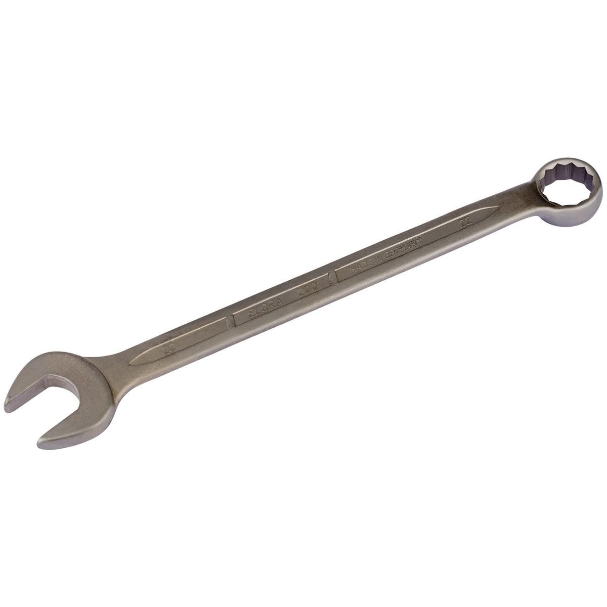 Elora Long Stainless Steel Combination Spanner, 22mm - Image 1