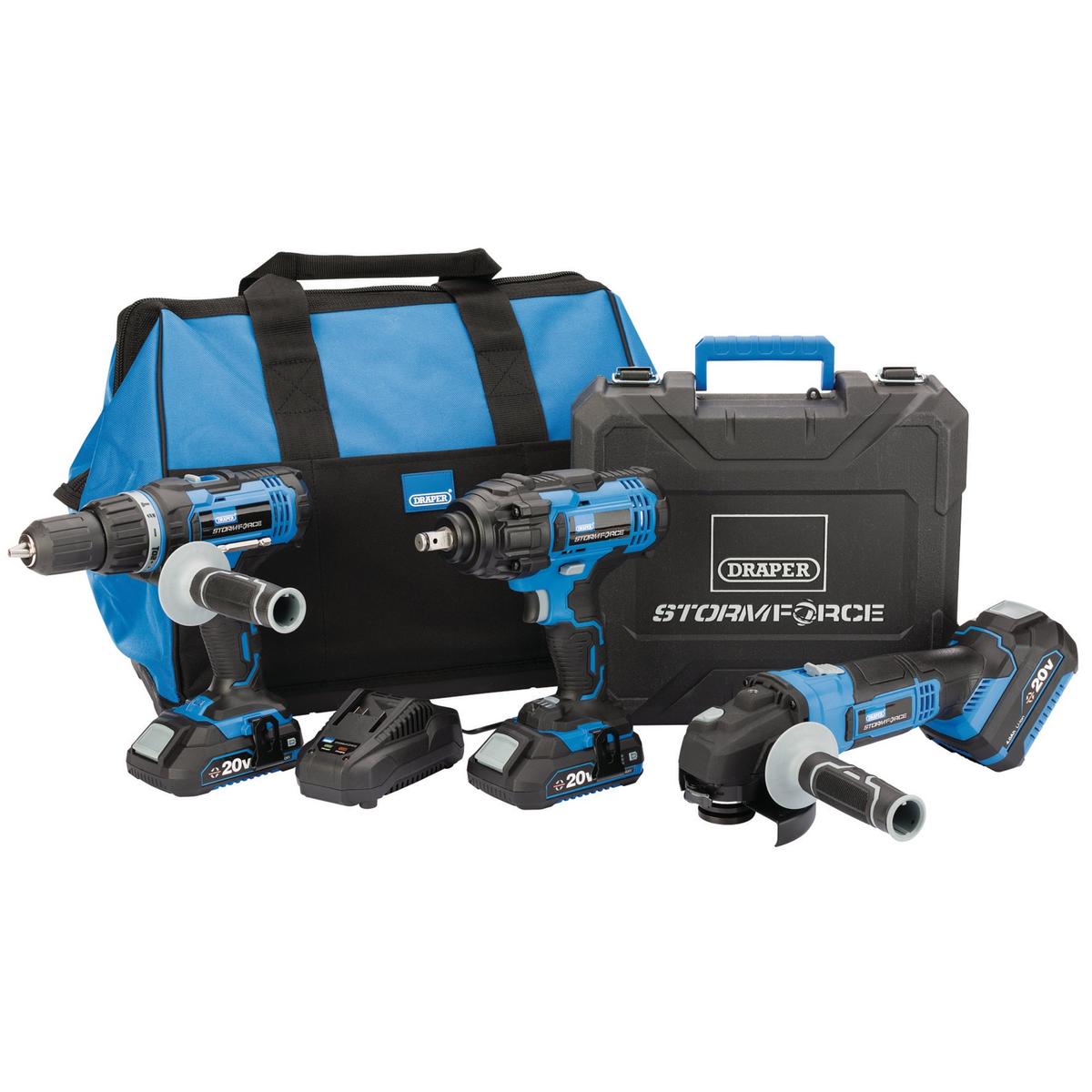 Draper Storm Force 20V Cordless Mega Kit (8 Piece) - Image 1