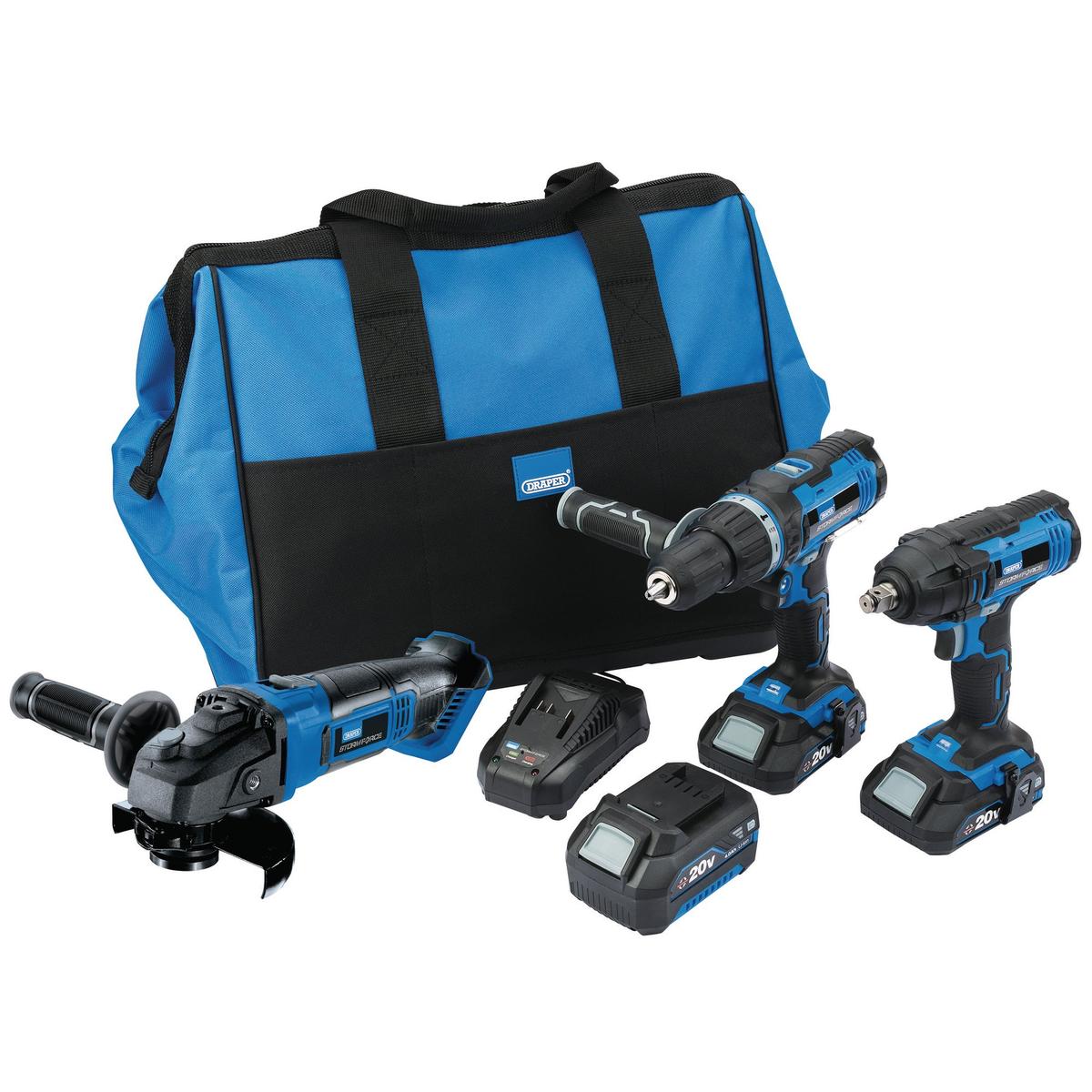 Draper Storm Force 20V Cordless Mega Kit (8 Piece) - Image 2