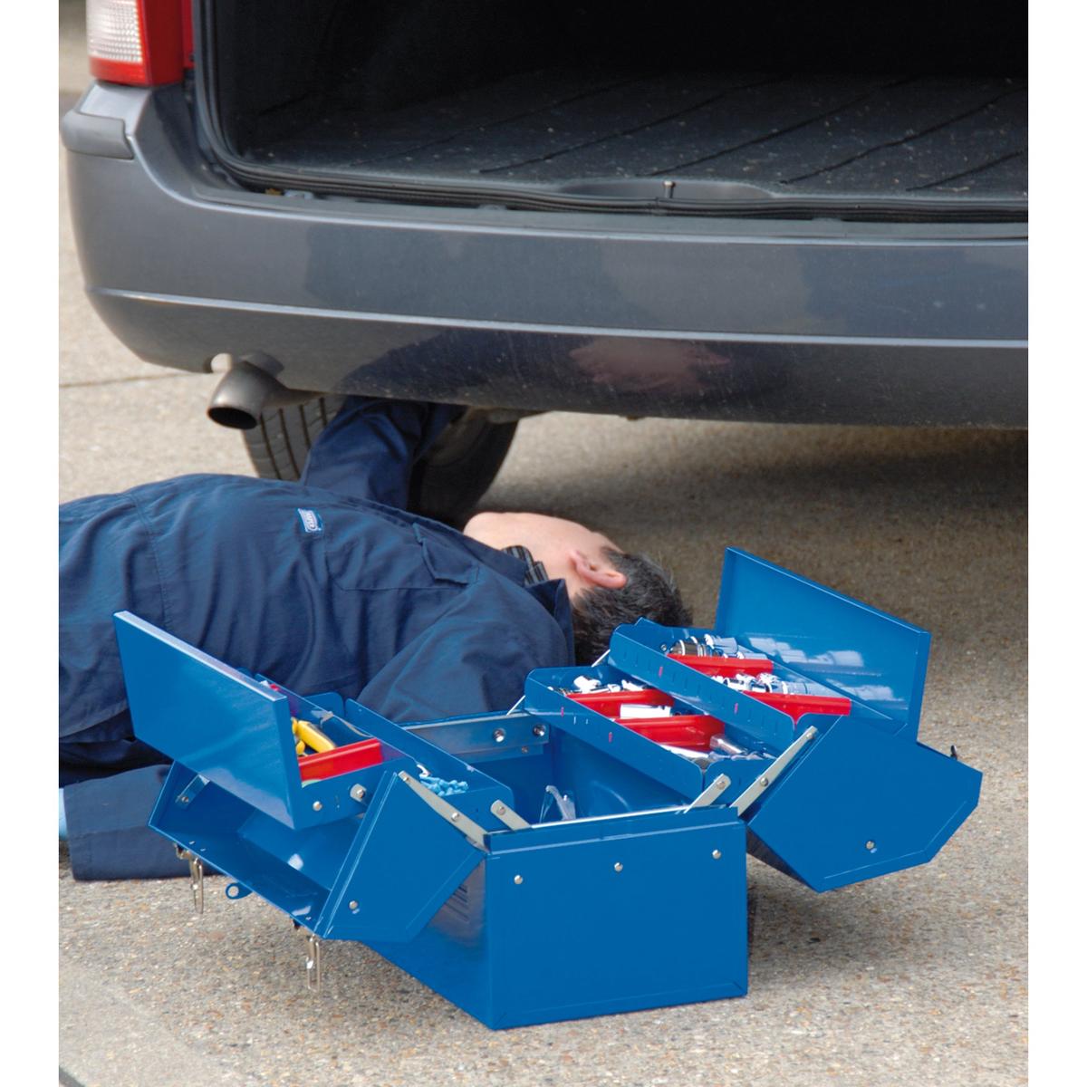 Draper Barn Type Tool Box with 4 Cantilever Trays, 460mm - Image 2