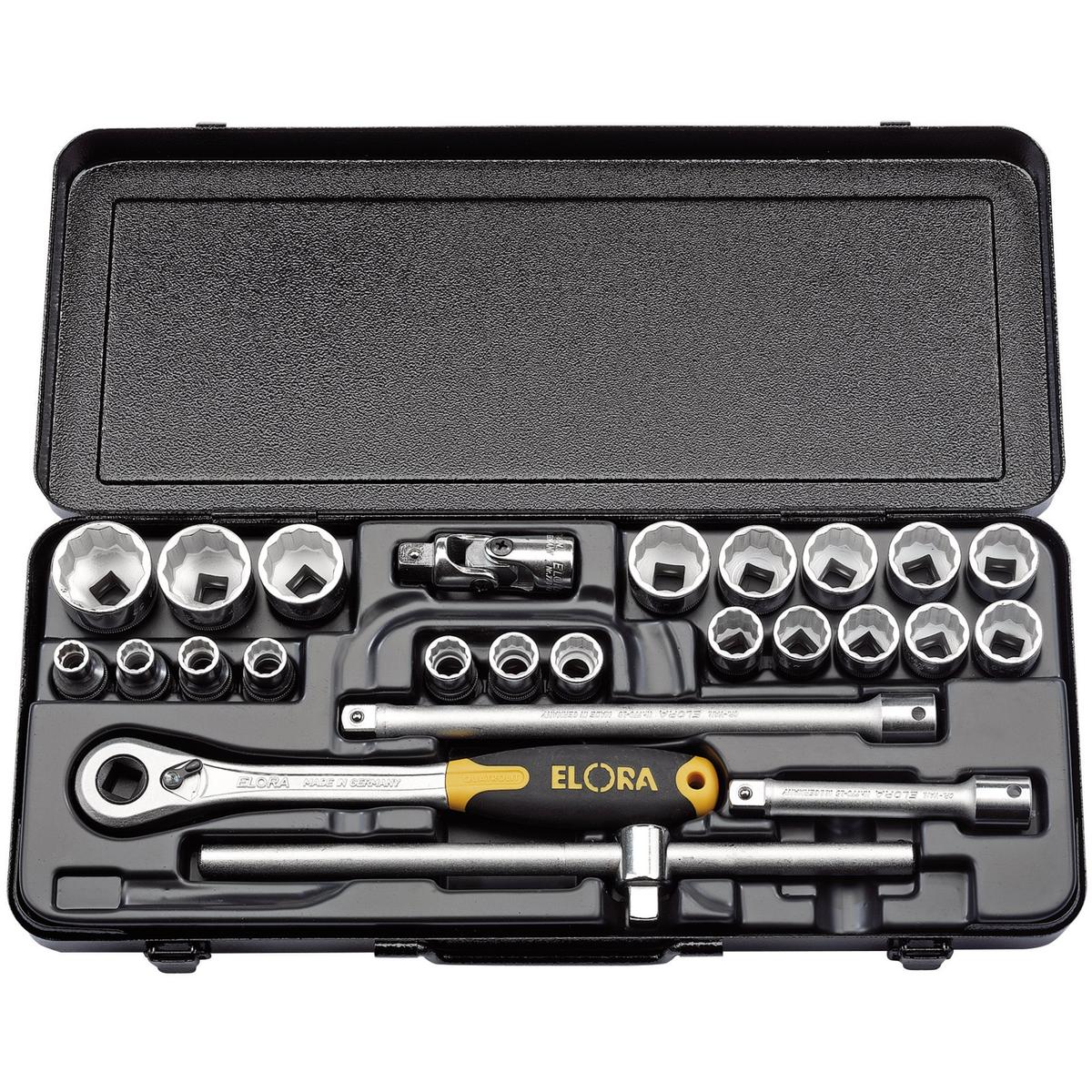 Elora Metric Socket Set, 1/2" Sq. Dr. (25 Piece) - Image 1