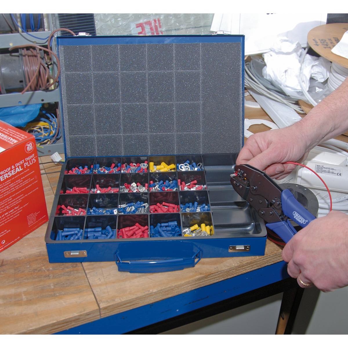 Draper Expert Ratchet Crimping Tool And Terminal Kit, 220mm - Image 5