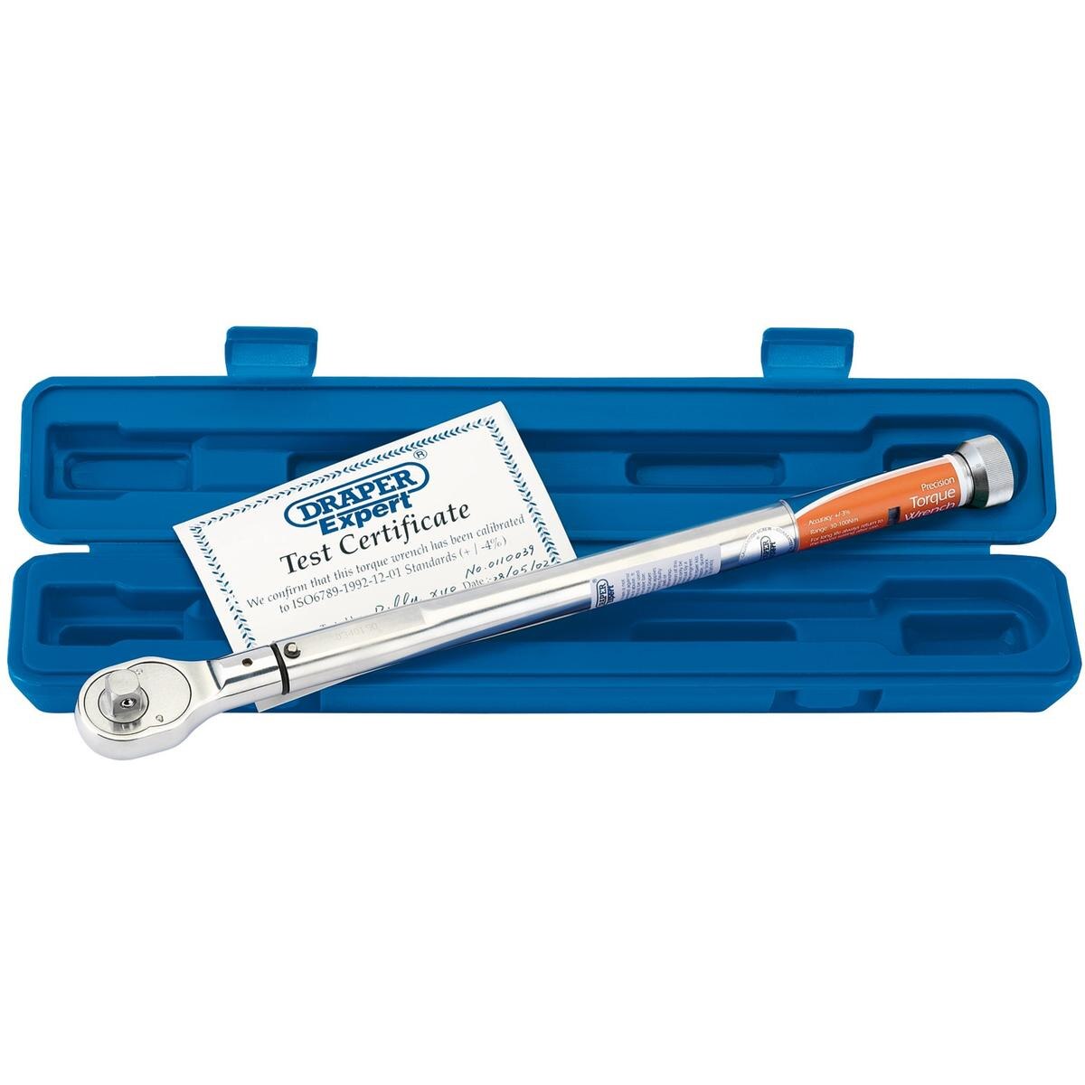 Draper Expert Precision Torque Wrench, 1/2" Sq. Dr., 30 100Nm - Image 1