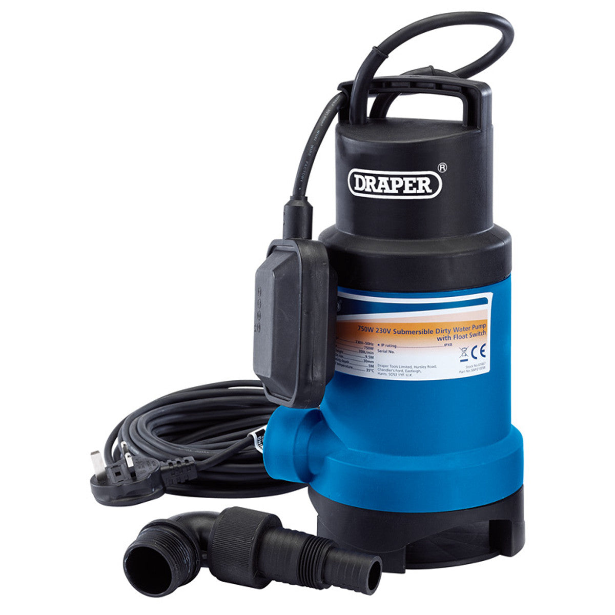 Draper 200L/MIN SUB PUMP DIRTY WATER 61667