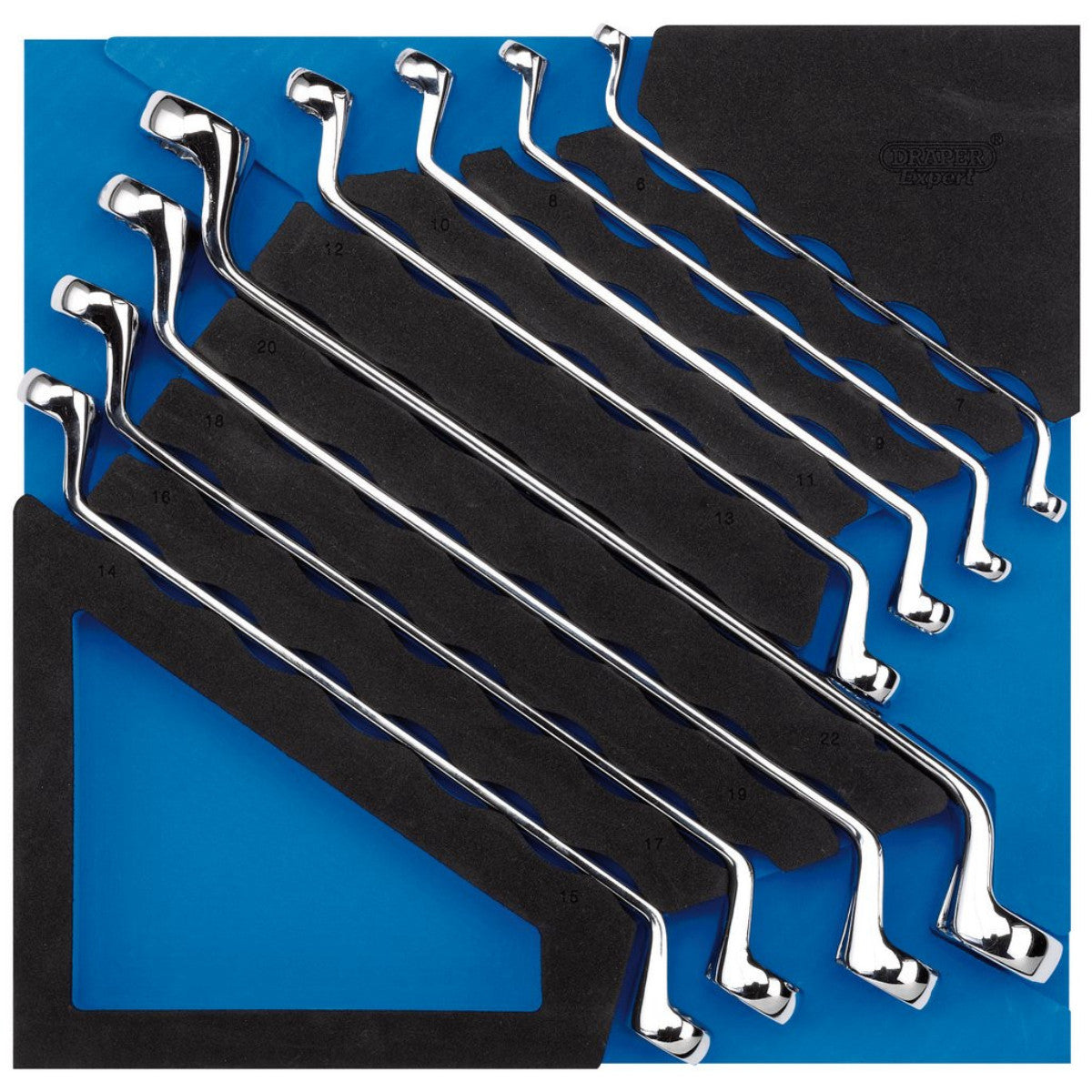 Draper Expert Ring Spanner Set in 1/2 Drawer EVA Insert Tray (8 Piece) 63523