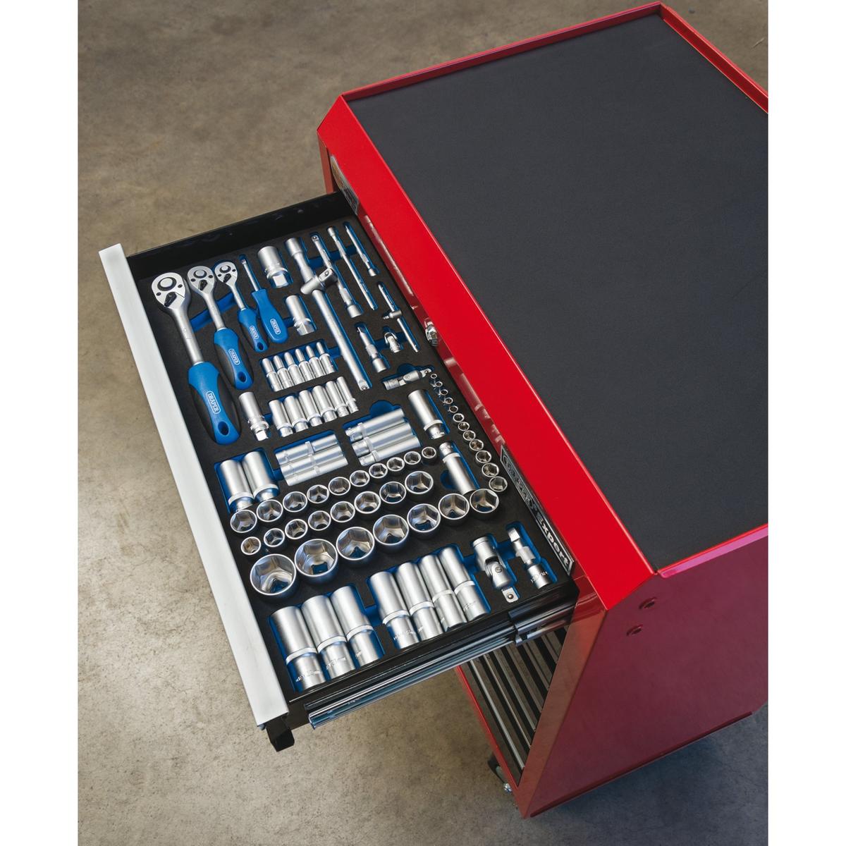 Draper Socket Set in Full Drawer EVA Insert Tray, 1/4", 3/8", and 1/2" (84 Piece) - Image 3