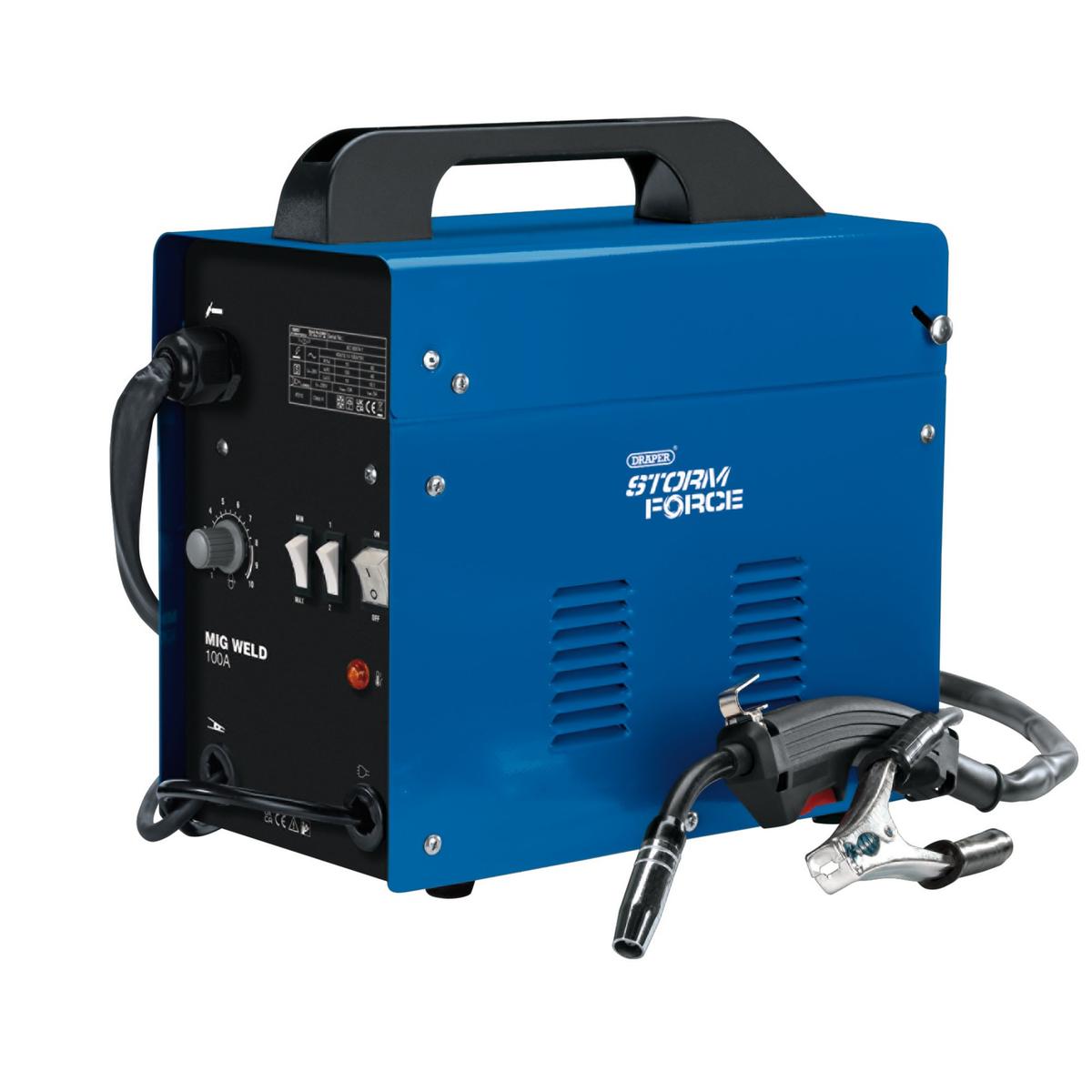 Draper Storm Force Gasless MIG Welder, 100A - Image 1