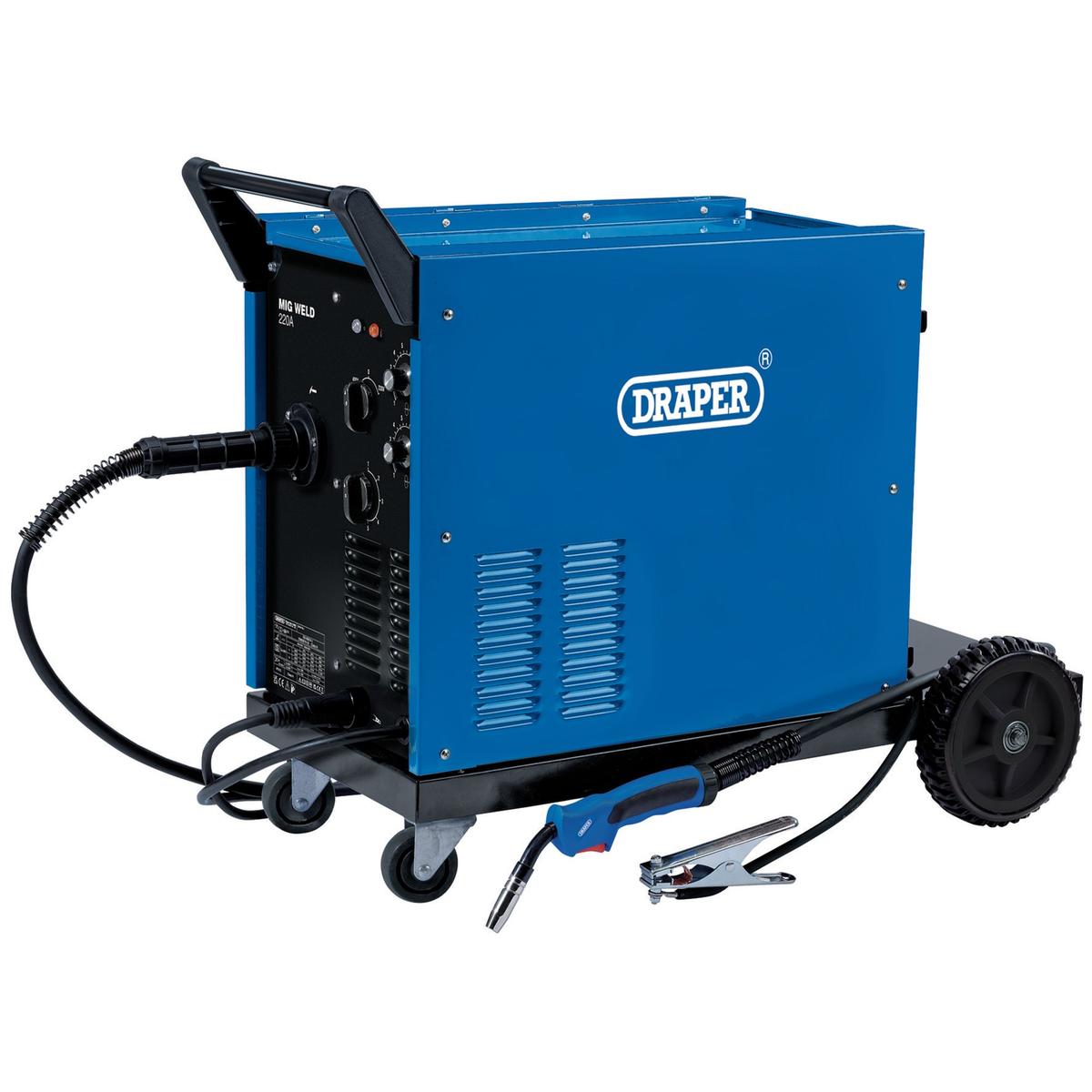 Draper Gas/Gasless MIG Welder, 220A - Image 1