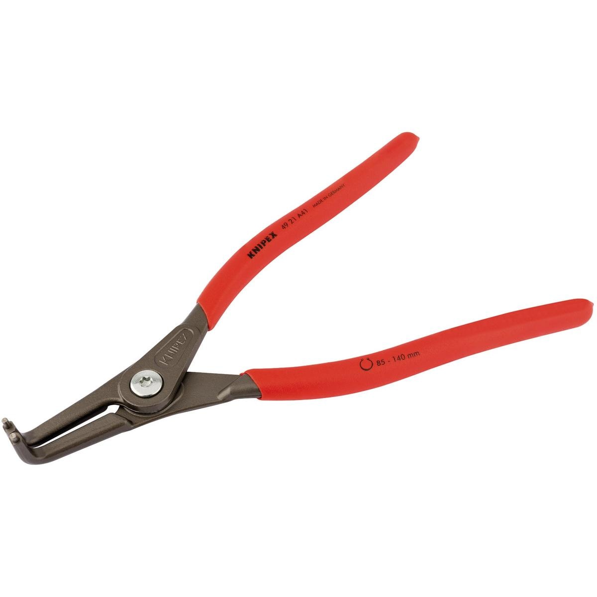 KNIPEX 49 21 A41 90° External Straight Tip Circlip Pliers, 85 140mm Capacity, 305mm - Image 1