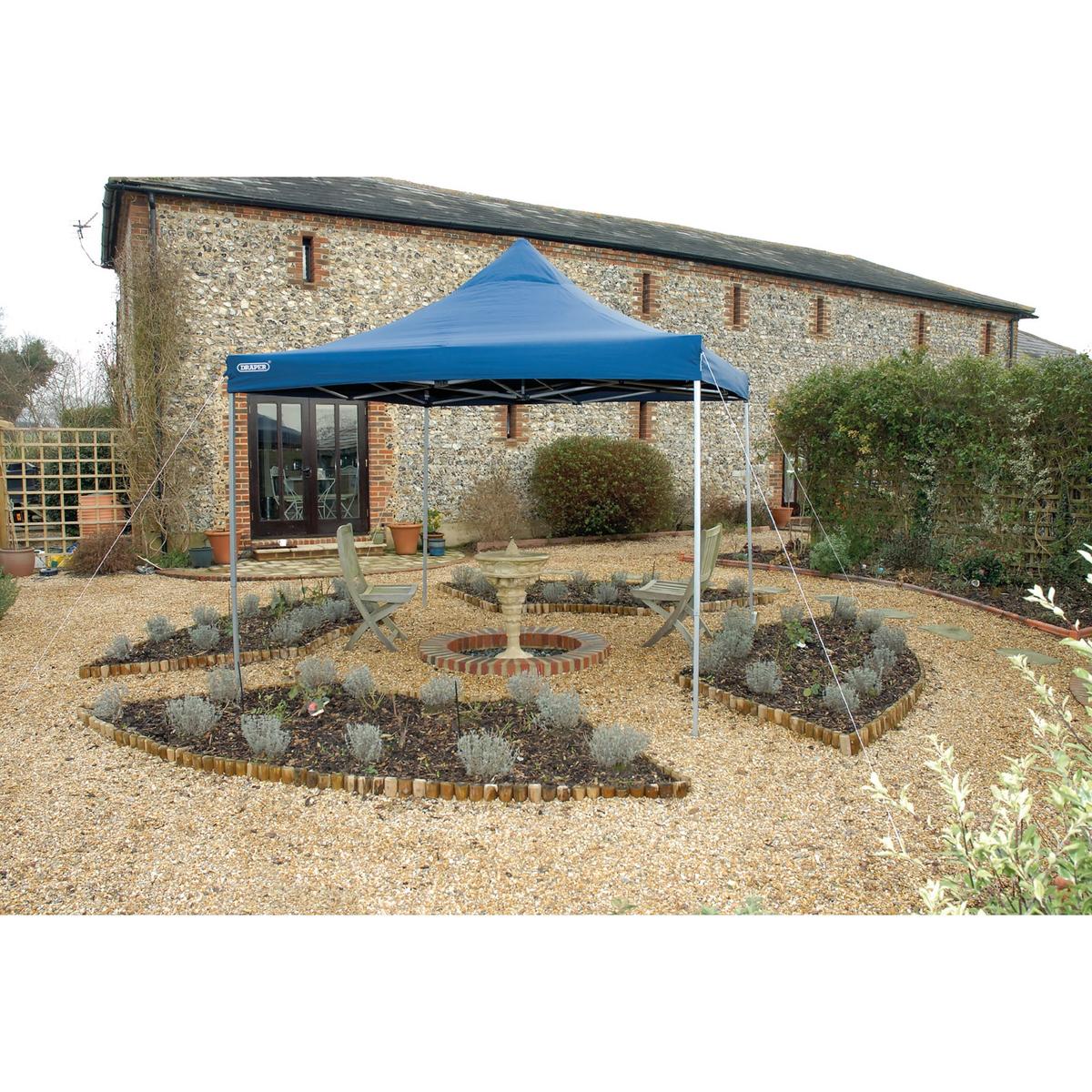 Draper Folding Gazebo, 3 x 3m, Blue - Image 3