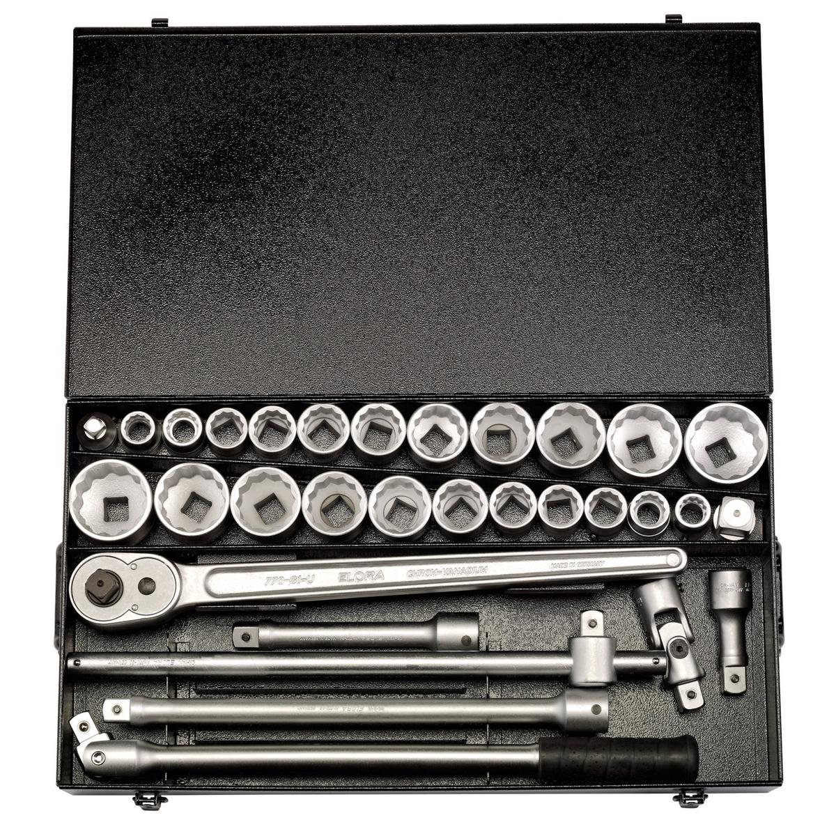 Elora Metric and Imperial Socket Set, 3/4" Sq. Dr. (31 Piece) - Image 1