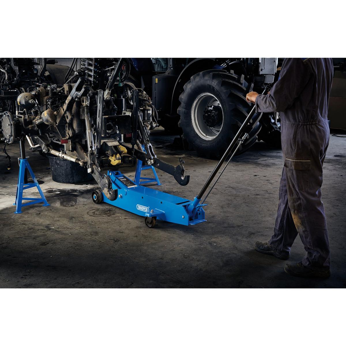 Draper Long Chassis Trolley Jack, 10 Tonne - Image 3