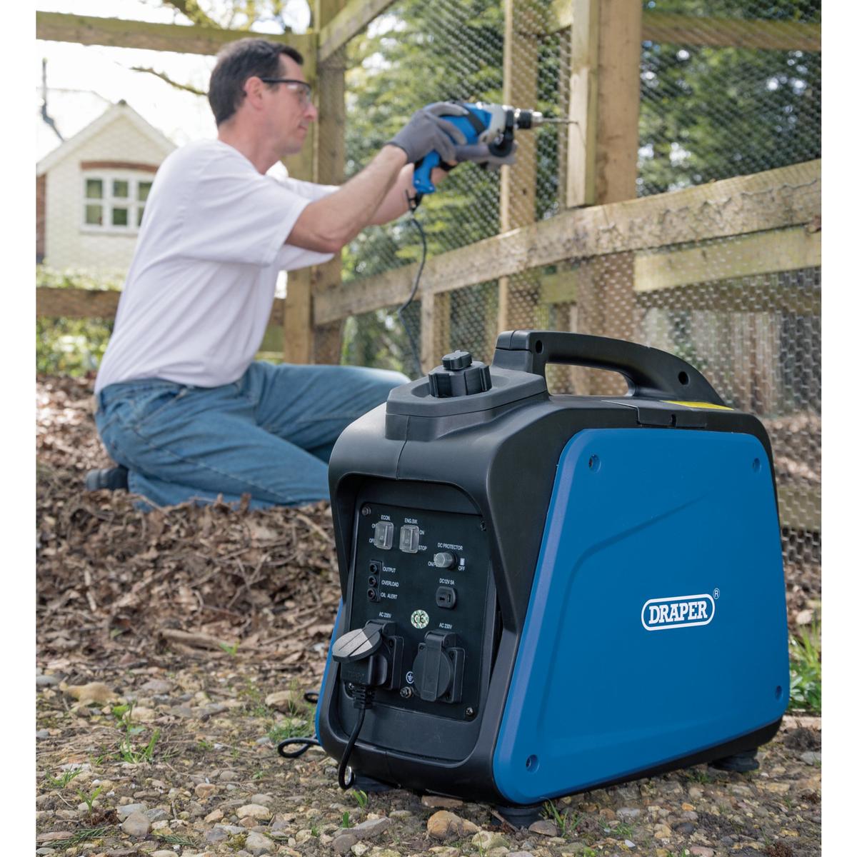 Draper Petrol Inverter Generator, 1700W - Image 4