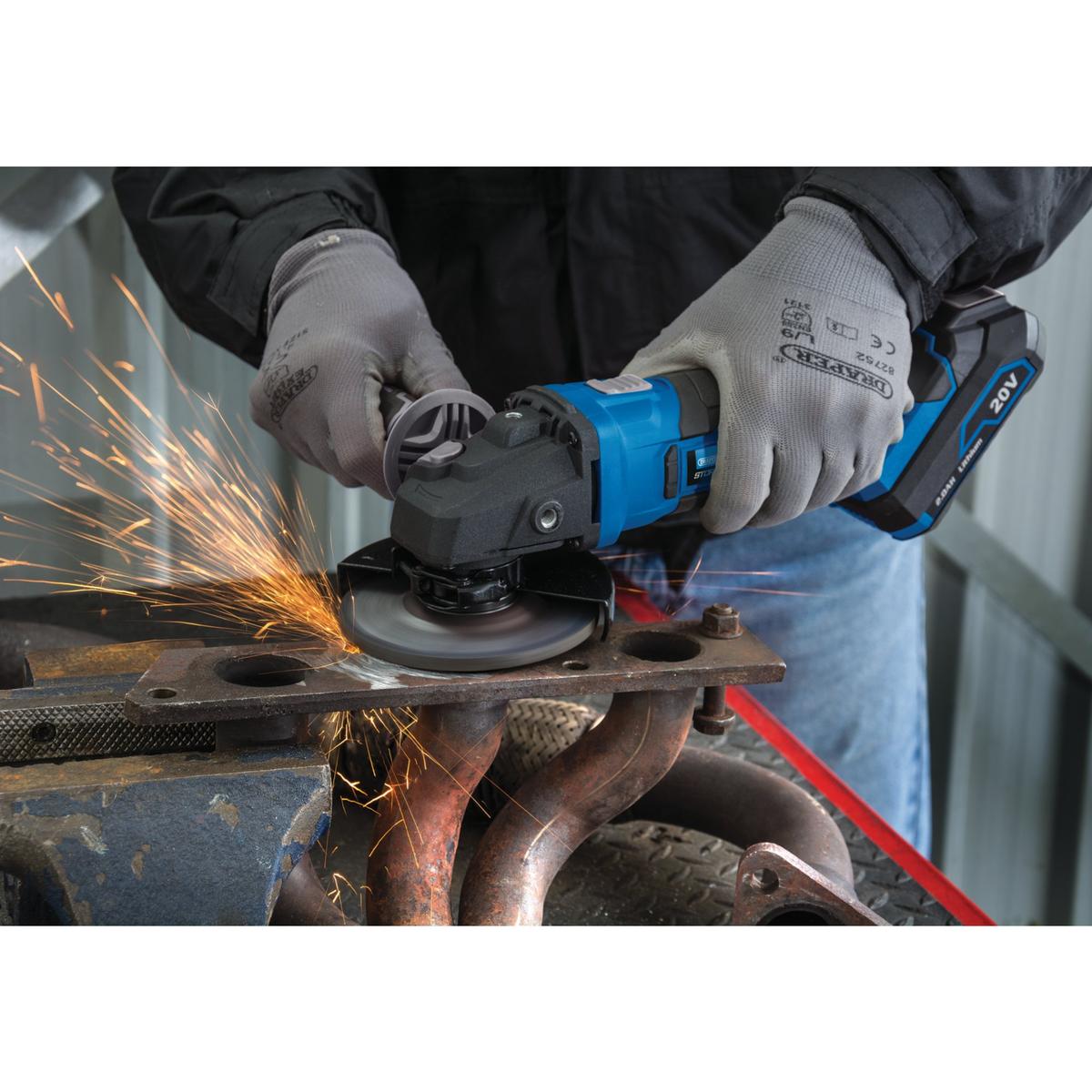 Draper Storm Force 20V Angle Grinder, 115mm (Sold Bare) - Image 3