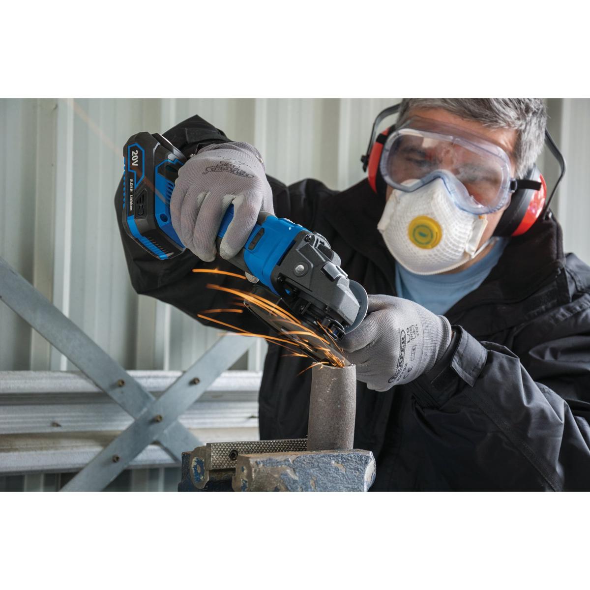 Draper Storm Force 20V Angle Grinder, 115mm (Sold Bare) - Image 5
