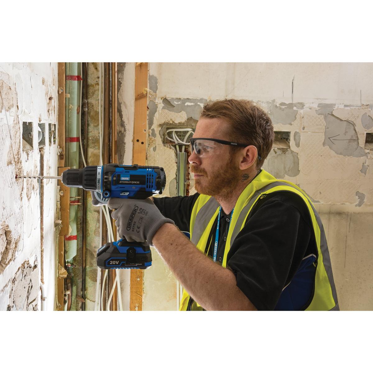 Draper Storm Force 20V Combi Drill, 2 x 2.0Ah Batteries, 1 x Charger - Image 4