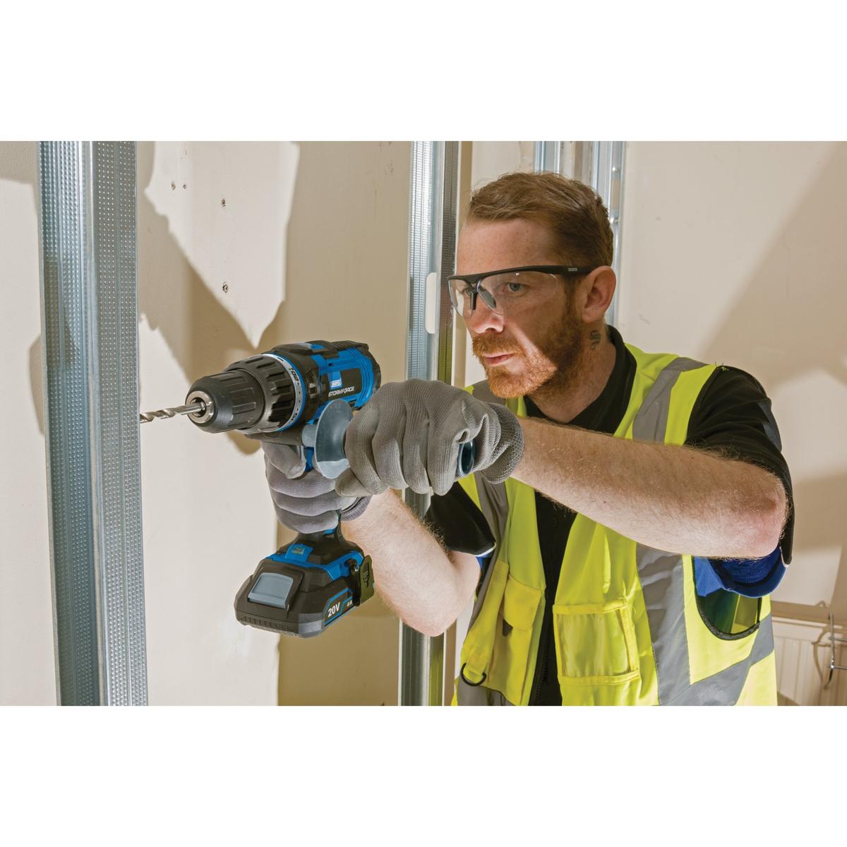 Draper Storm Force 20V Combi Drill, 2 x 2.0Ah Batteries, 1 x Charger - Image 5