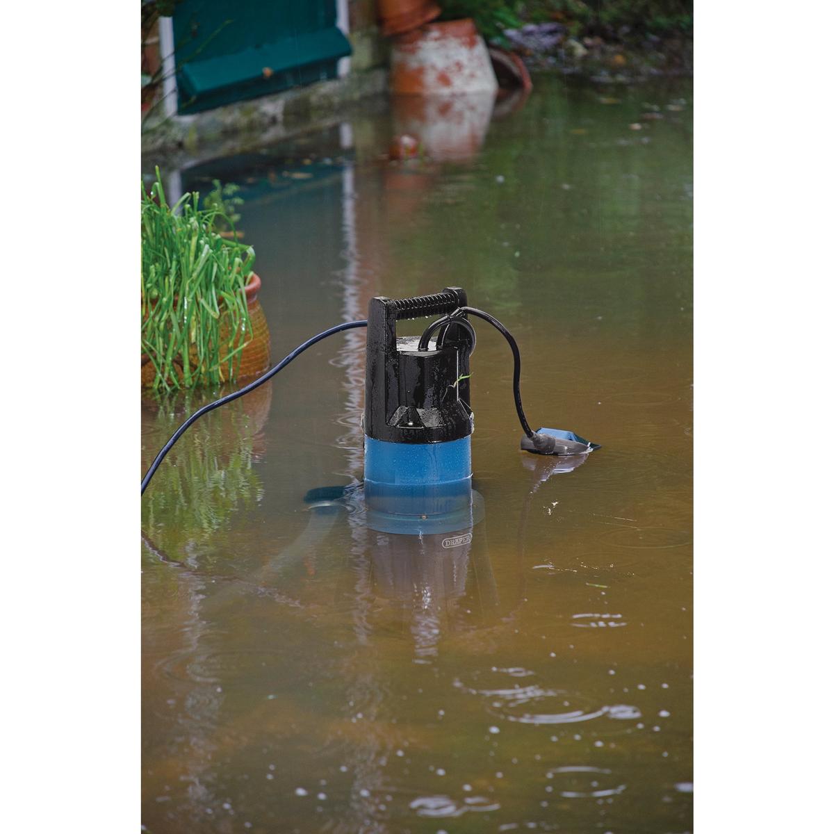 Draper 230V Submersible Dirty Water Pump with Float Switch, 416L/min, 1300W - Image 3