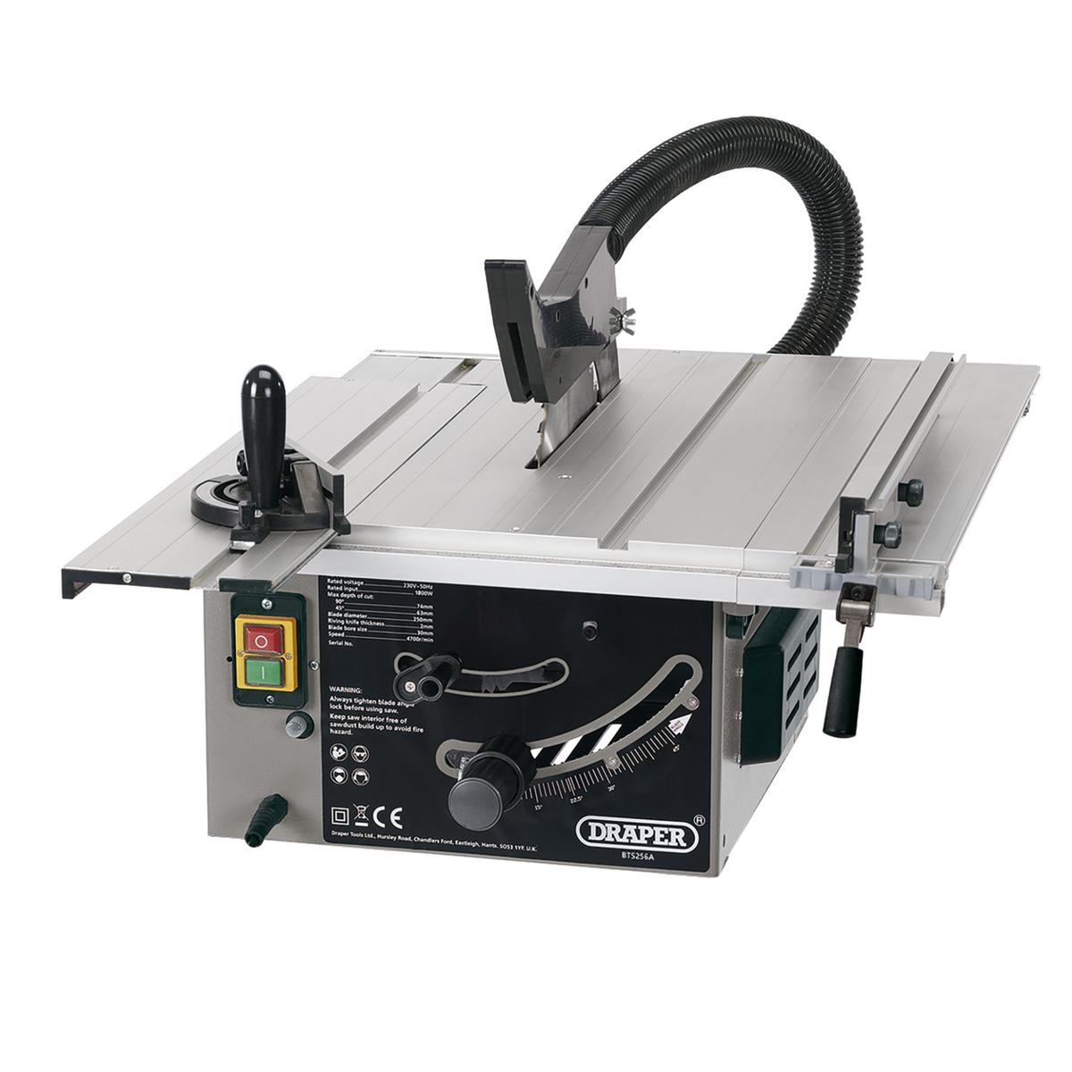 Draper Sliding Table Saw, 250mm, 1800W - Image 1