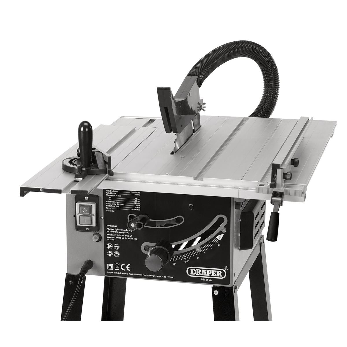 Draper Sliding Table Saw, 250mm, 1800W - Image 2