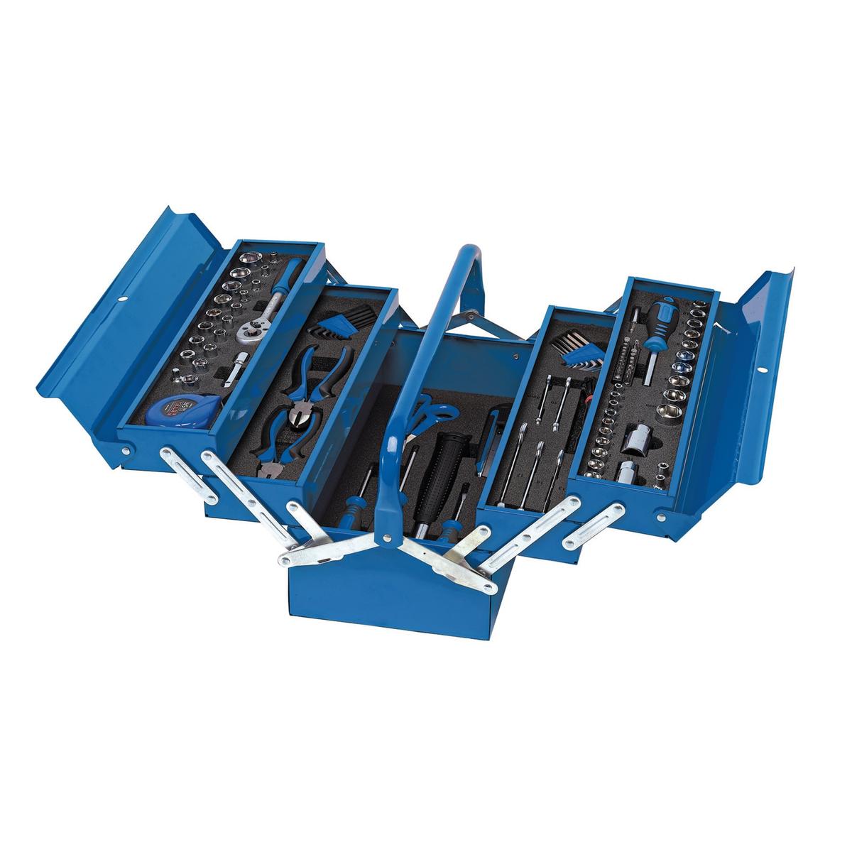 Draper Tool Kit in Steel Cantilever Toolbox (126 Piece) - Image 1