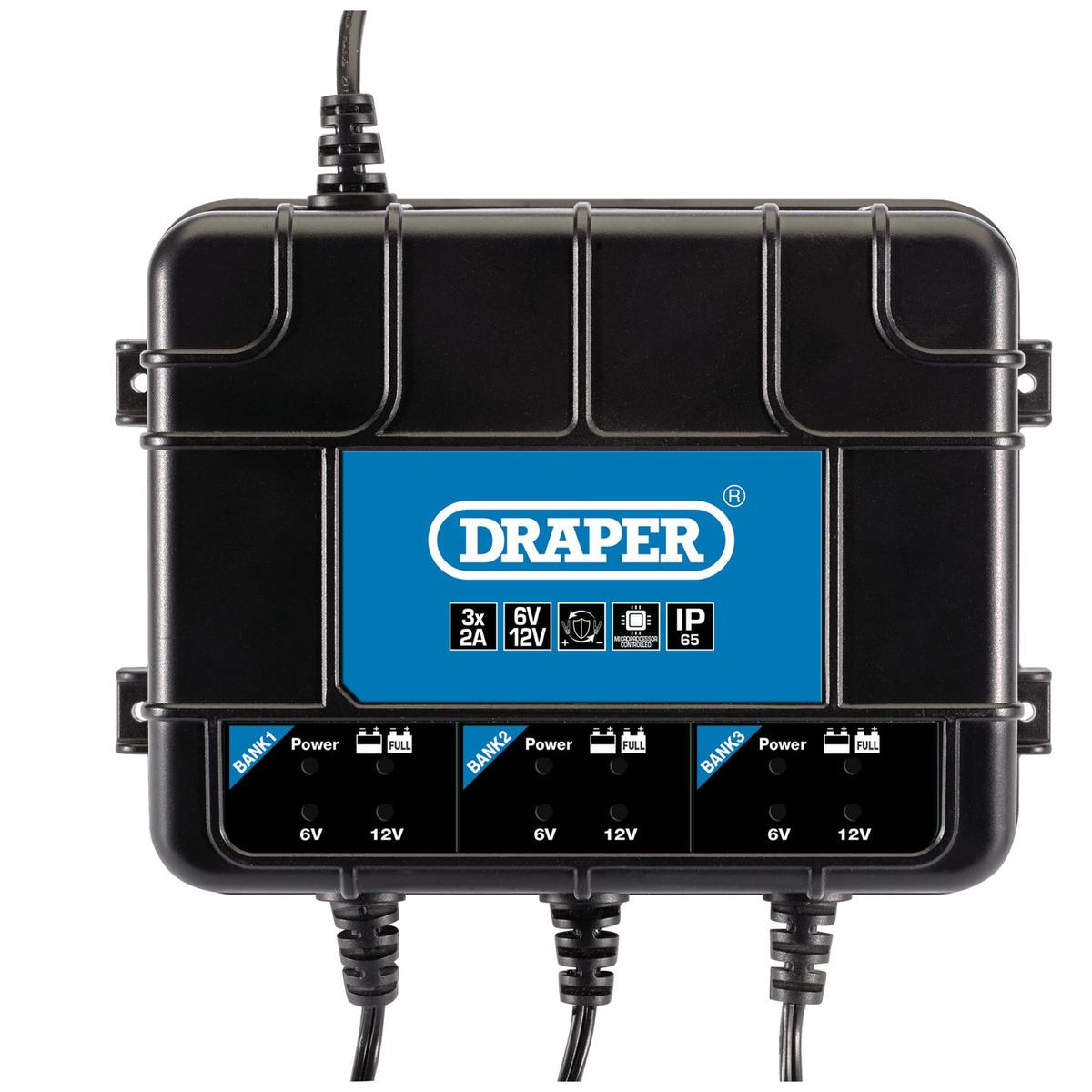 Draper 6/12V 3 Bank Charger Station - Image 2
