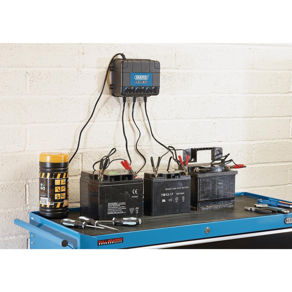Draper 6/12V 3 Bank Charger Station - Image 4