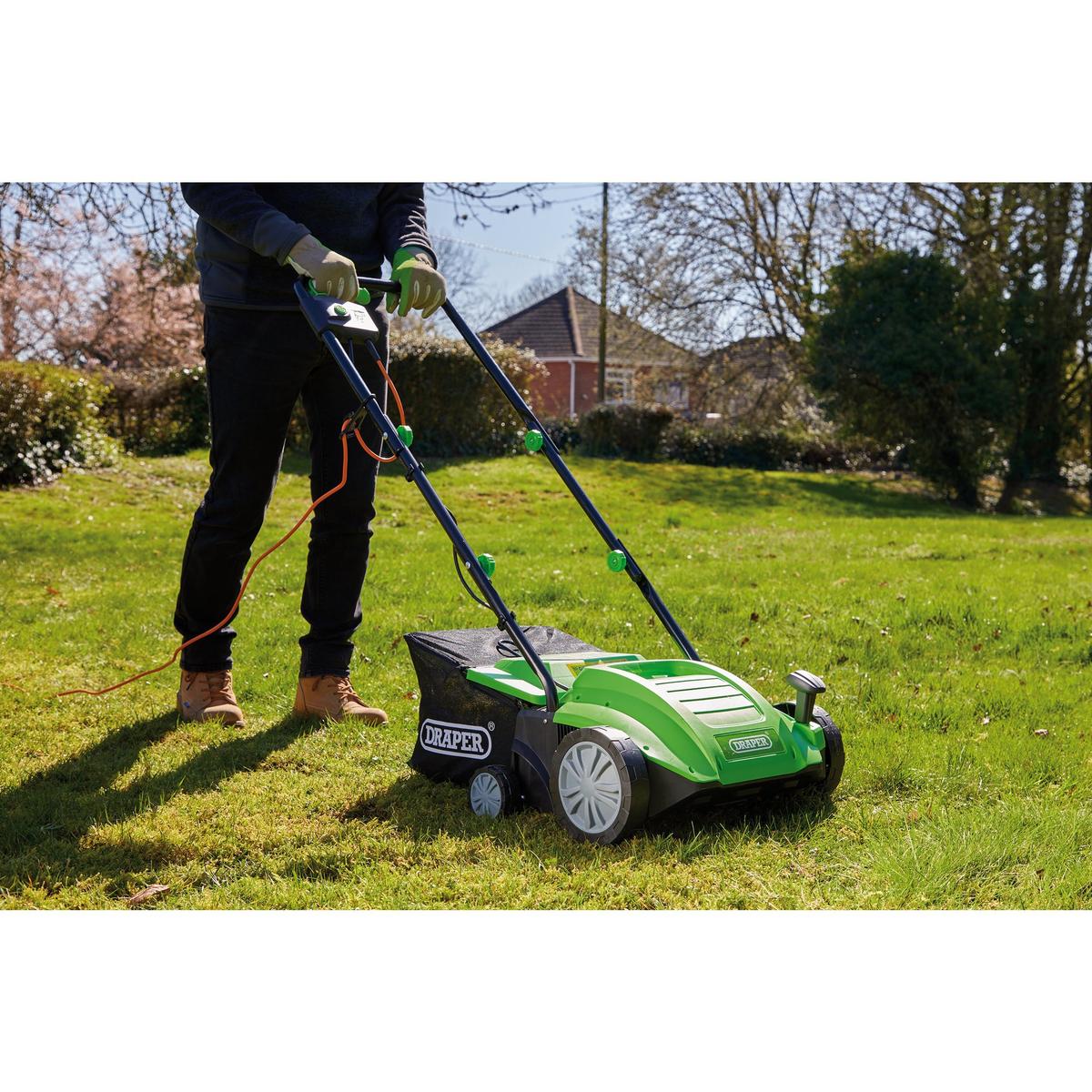 Draper 230V 2-in-1 Lawn Aerator and Scarifier, 320mm, 1500W - Image 3