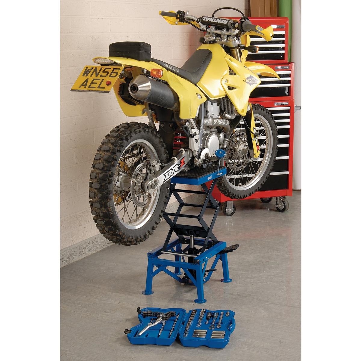 Draper Hydraulic Motorcycle Scissor Lift, 135kg - Image 2