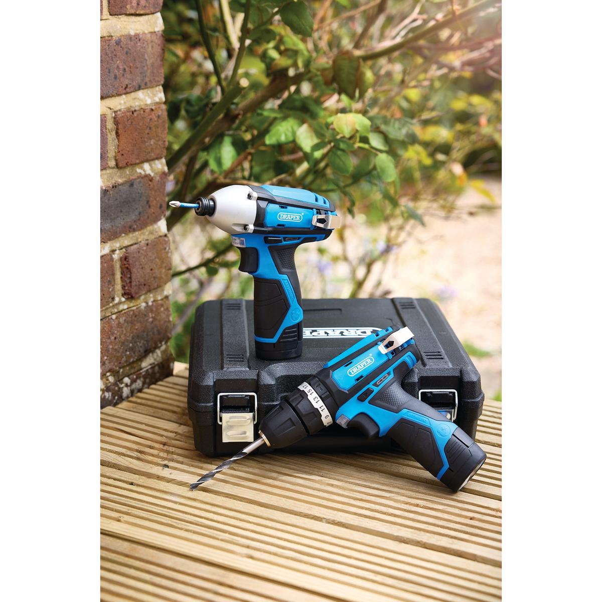 Draper 12V Combi Drill & Impact Driver, 2 x 1.5Ah Batteries, 1 x Fast Charger - Image 3