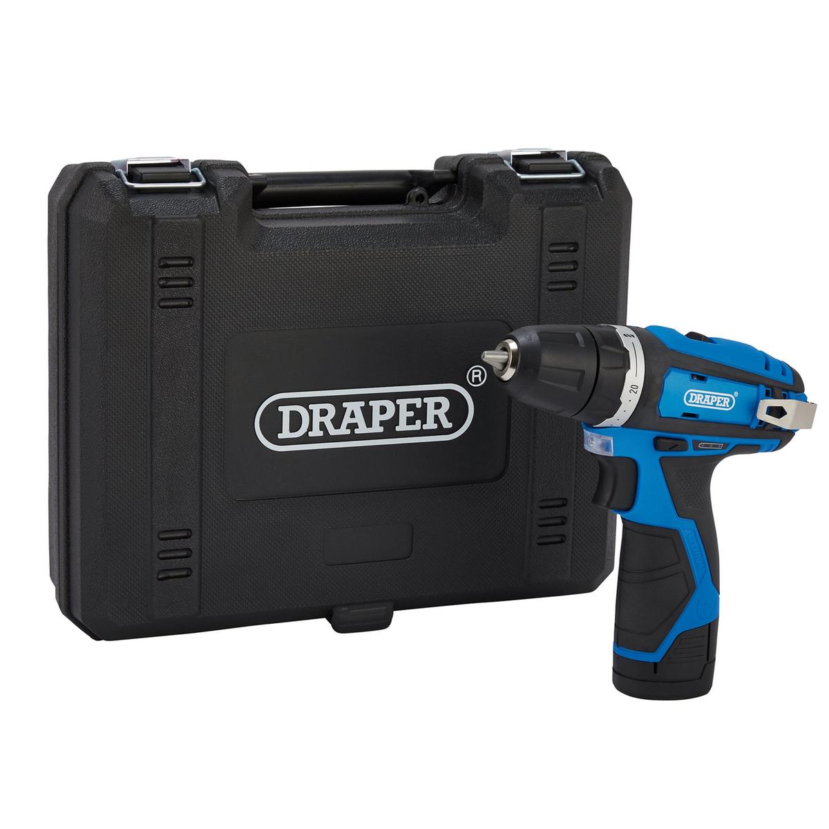 Draper 12V Drill Driver, 1 x 1.5Ah Battery, 1 x Fast Charger - Image 2