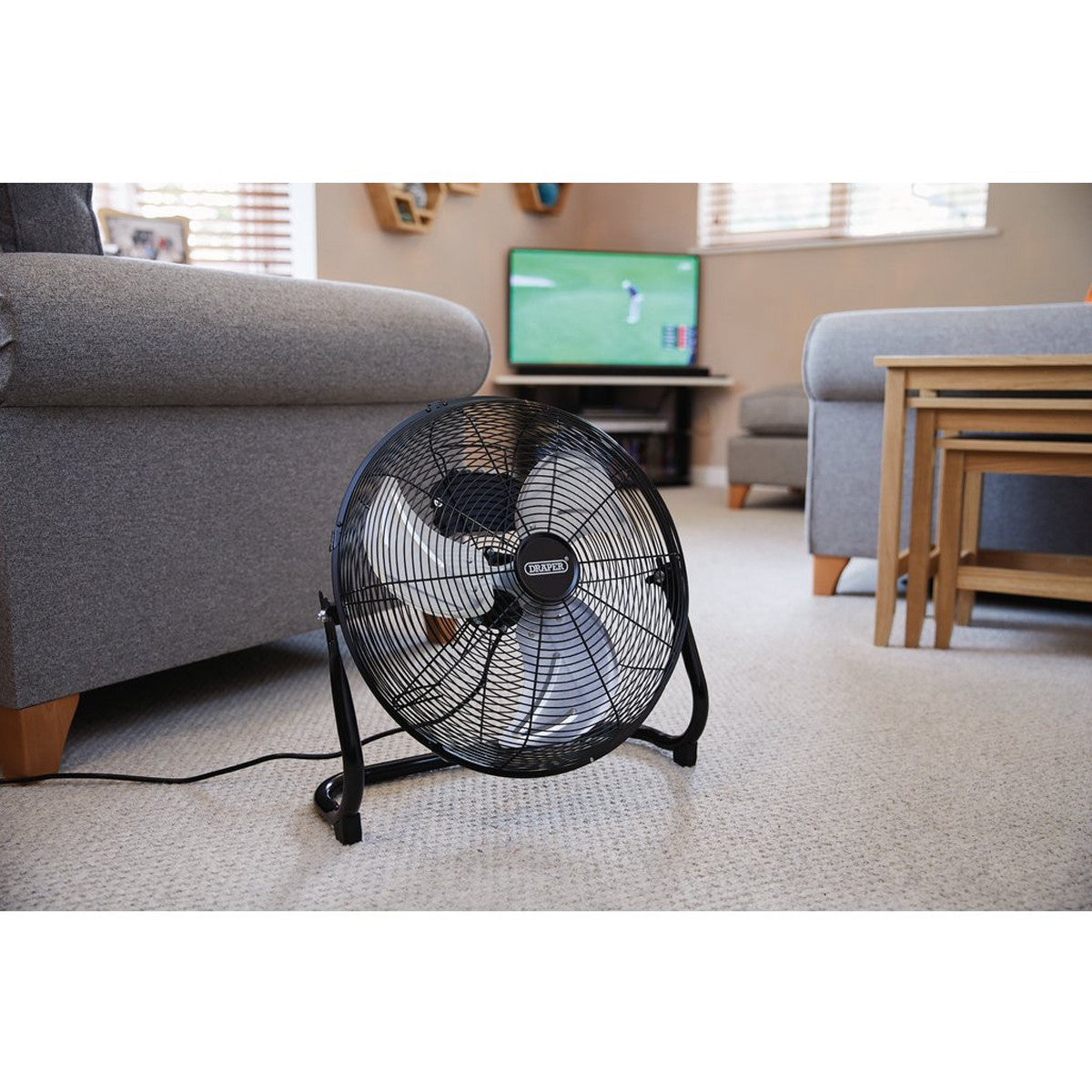 Draper 230V Floor Fan, 16"/400mm, 100W 70432