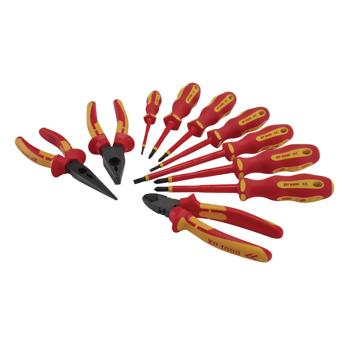 Draper XP1000 VDE Screwdriver and Pliers Set (10 Piece) - Image 1