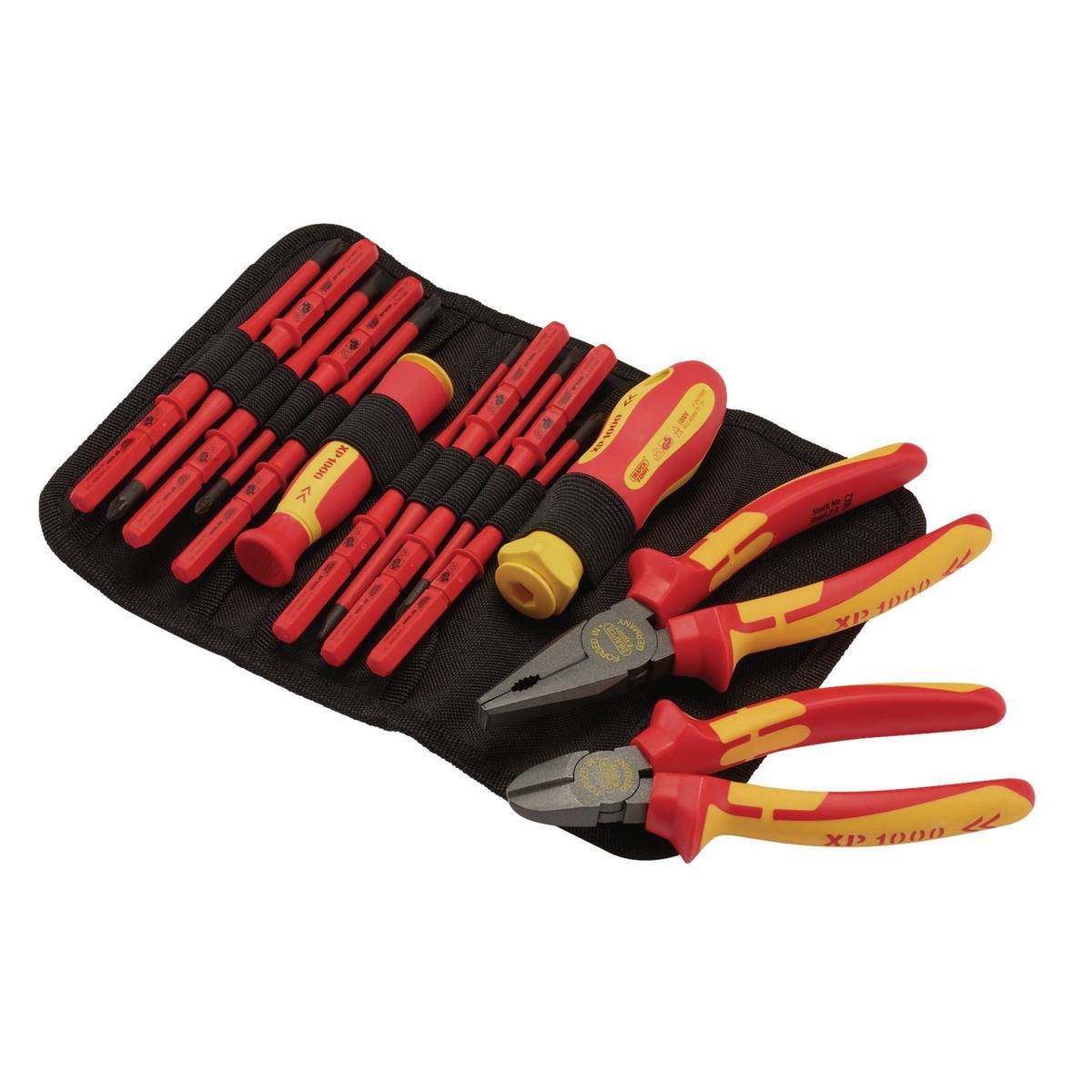 Draper XP1000 VDE Slimline Interchangeable Screwdriver and Pliers Set (14 Piece) - Image 1