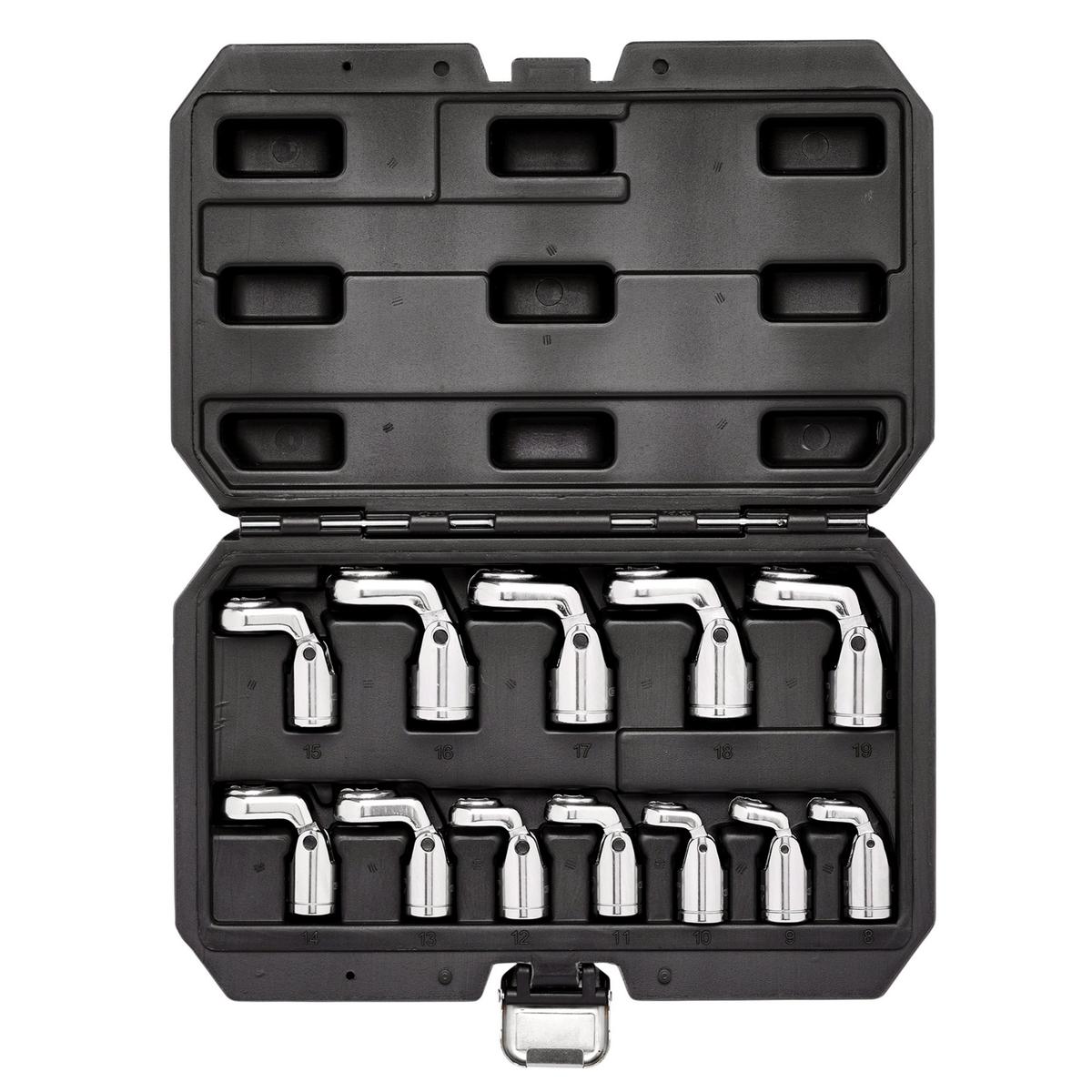 Draper Flexible Crowfoot Socket Wrench Set, 3/8" Sq. Dr. (12 Piece) - Image 2