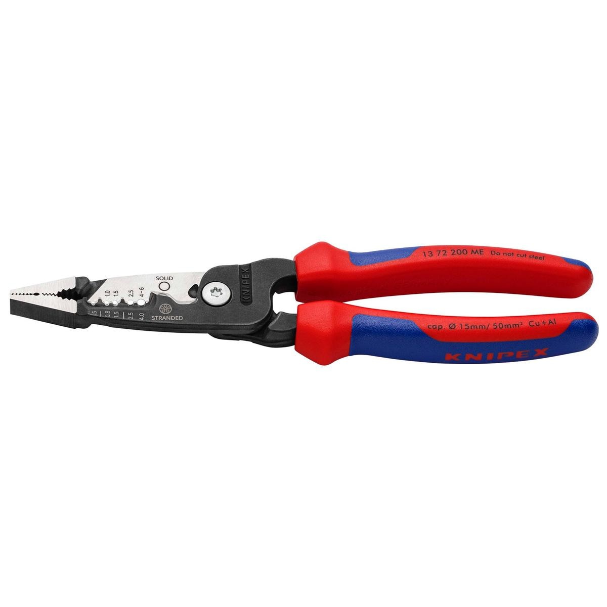 KNIPEX 13 72 200 ME Wire Stripper with Multi-Component Grips, 200mm - Image 1