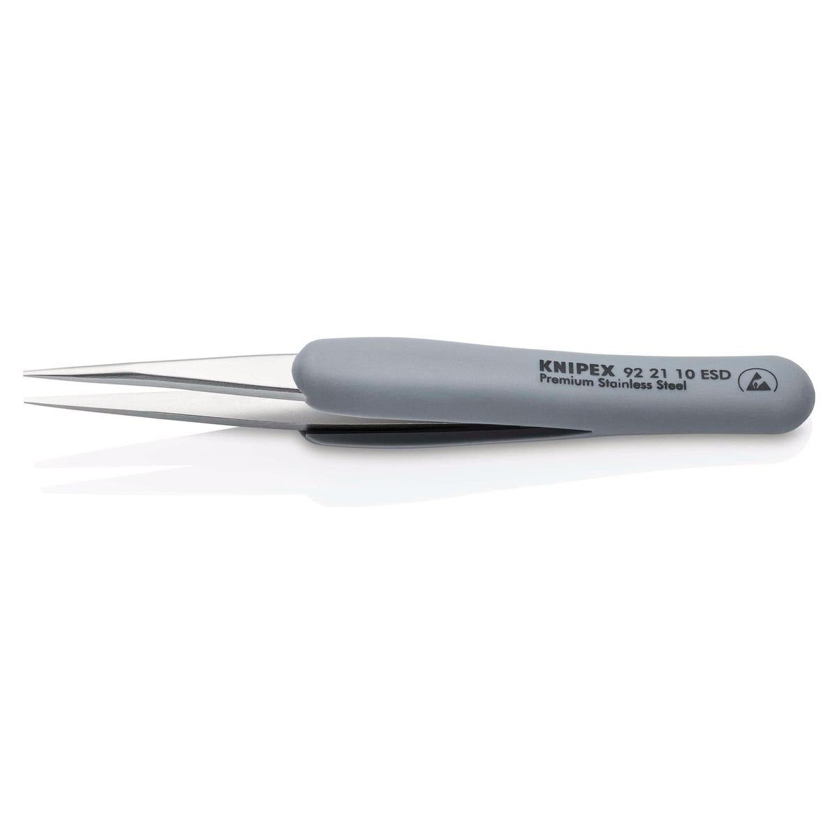 KNIPEX 92 21 10 ESD Precision Tweezers with rubber handles ESD, 123mm - Image 2
