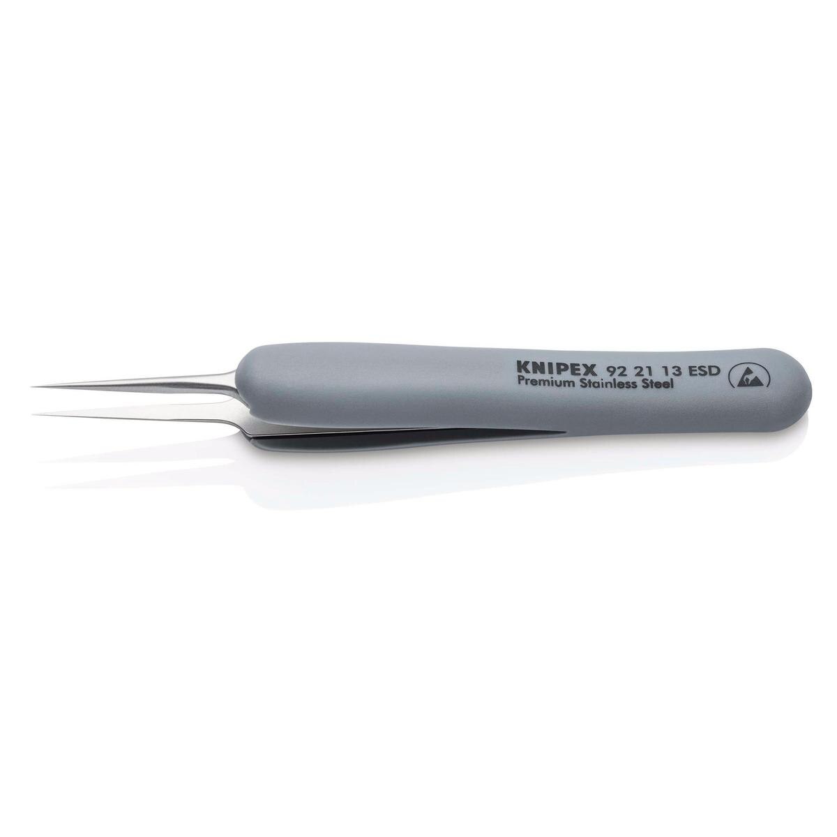 KNIPEX 92 21 13 ESD Precision Tweezers with rubber handles ESD, 112mm - Image 2
