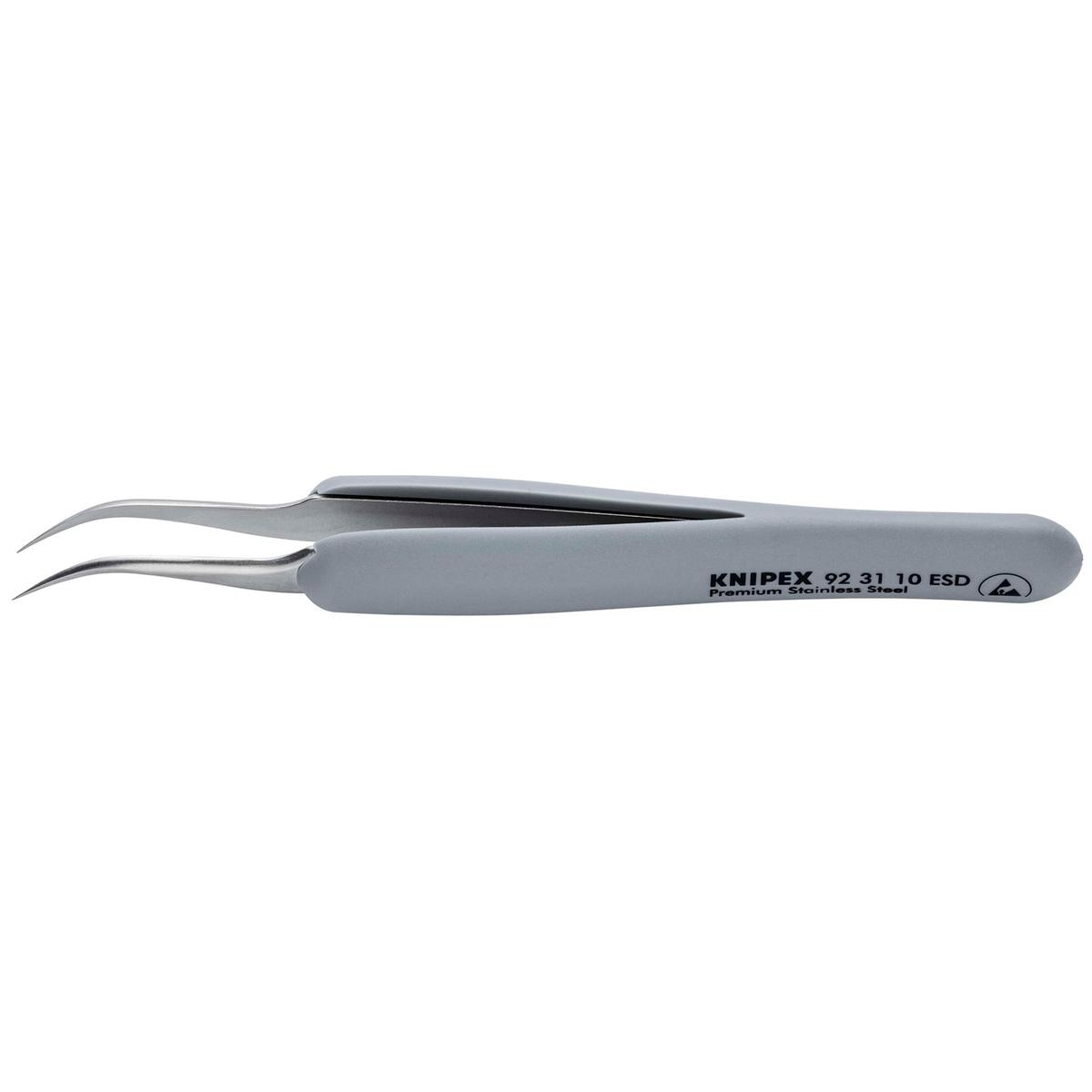 KNIPEX 92 31 10 ESD Precision Tweezers with rubber handles ESD, 122mm - Image 1