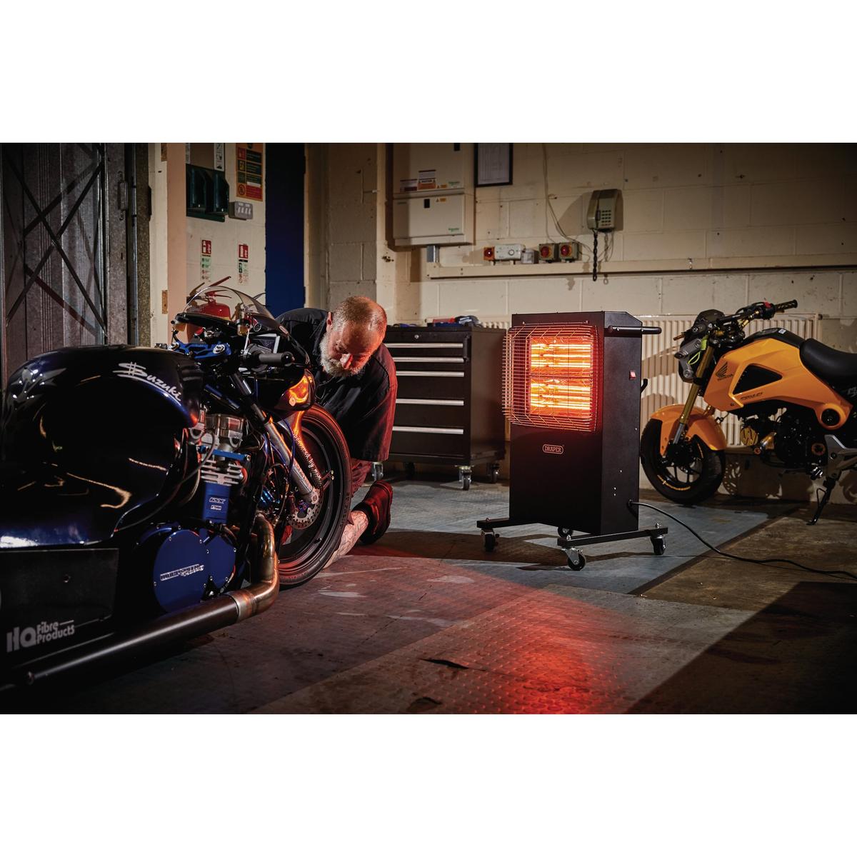 Draper 230V Infrared Cabinet Heater, 2.8kW, 9553 BTU - Image 4