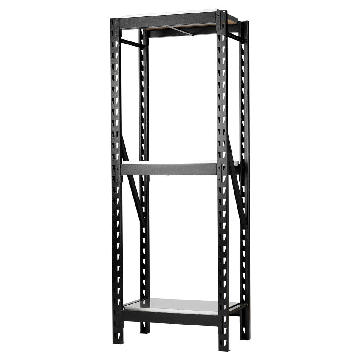 BUNKER 14 Piece Modular 3 Tier Racking with Stainless Steel Shelving, 750mm - Image 1