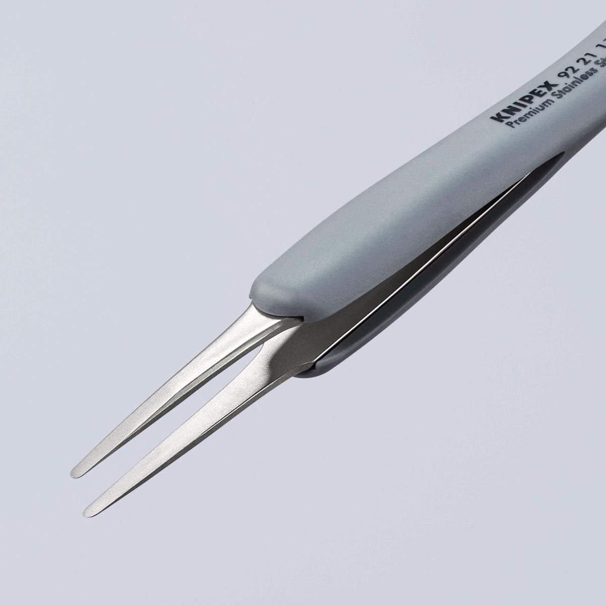 KNIPEX 92 21 11 ESD Precision Tweezers with rubber handles ESD, 123mm - Image 2