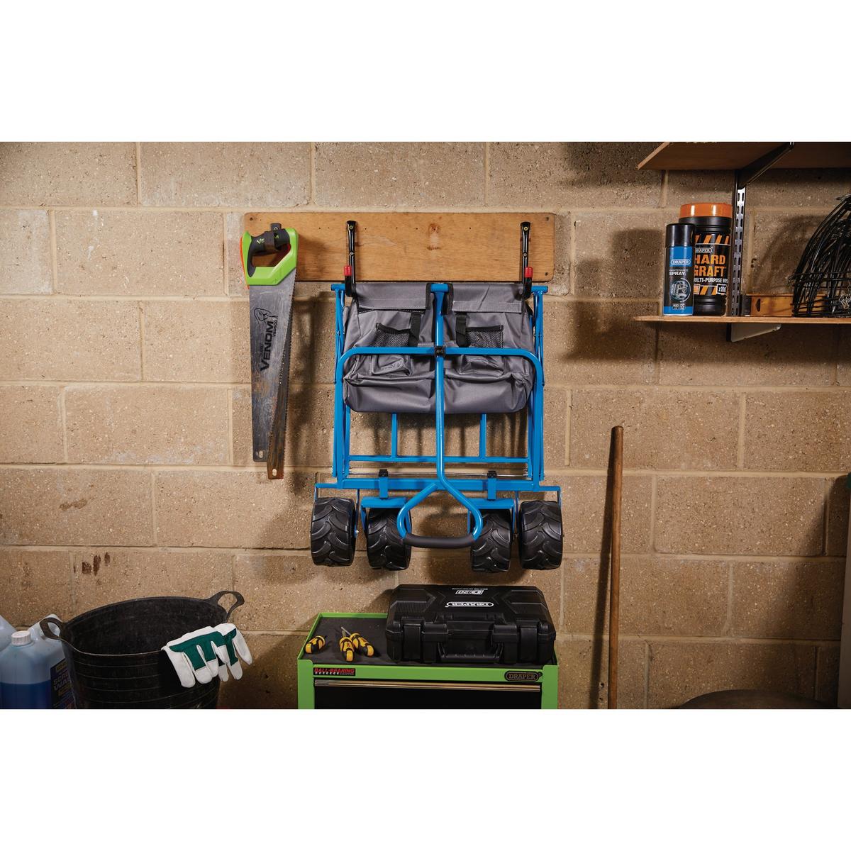 Draper Foldable Cart with Large Wheels, 80kg - Image 3